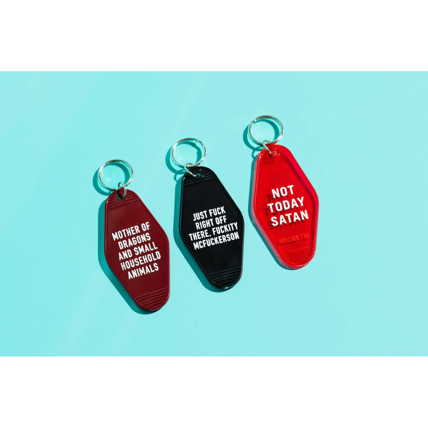 Mother of Dragons and Small Household Animals Motel Style Keychain in Dark Red - Image 10