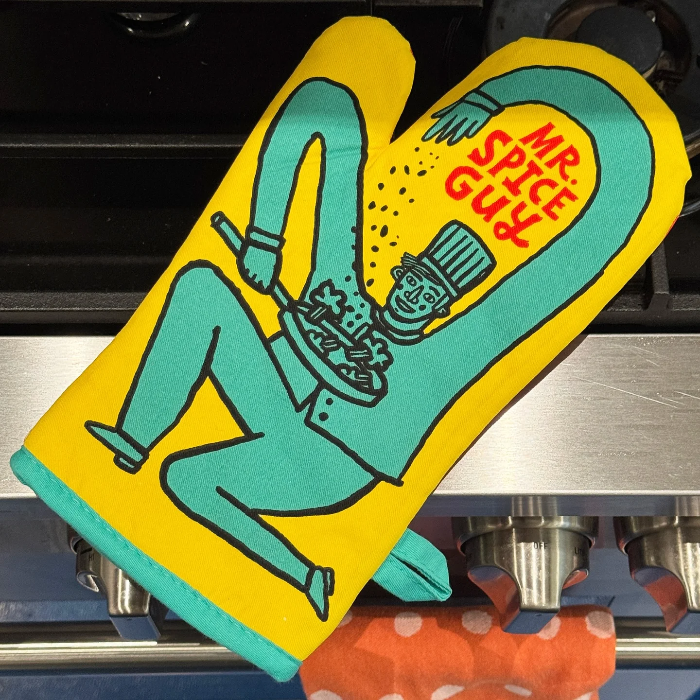 Last Call! Mr. Spice Guy Oven Mitt | Father's Day Gift for Men | Kitchen Thermal Single Pot Holder | BlueQ at GetBullish - Image 2