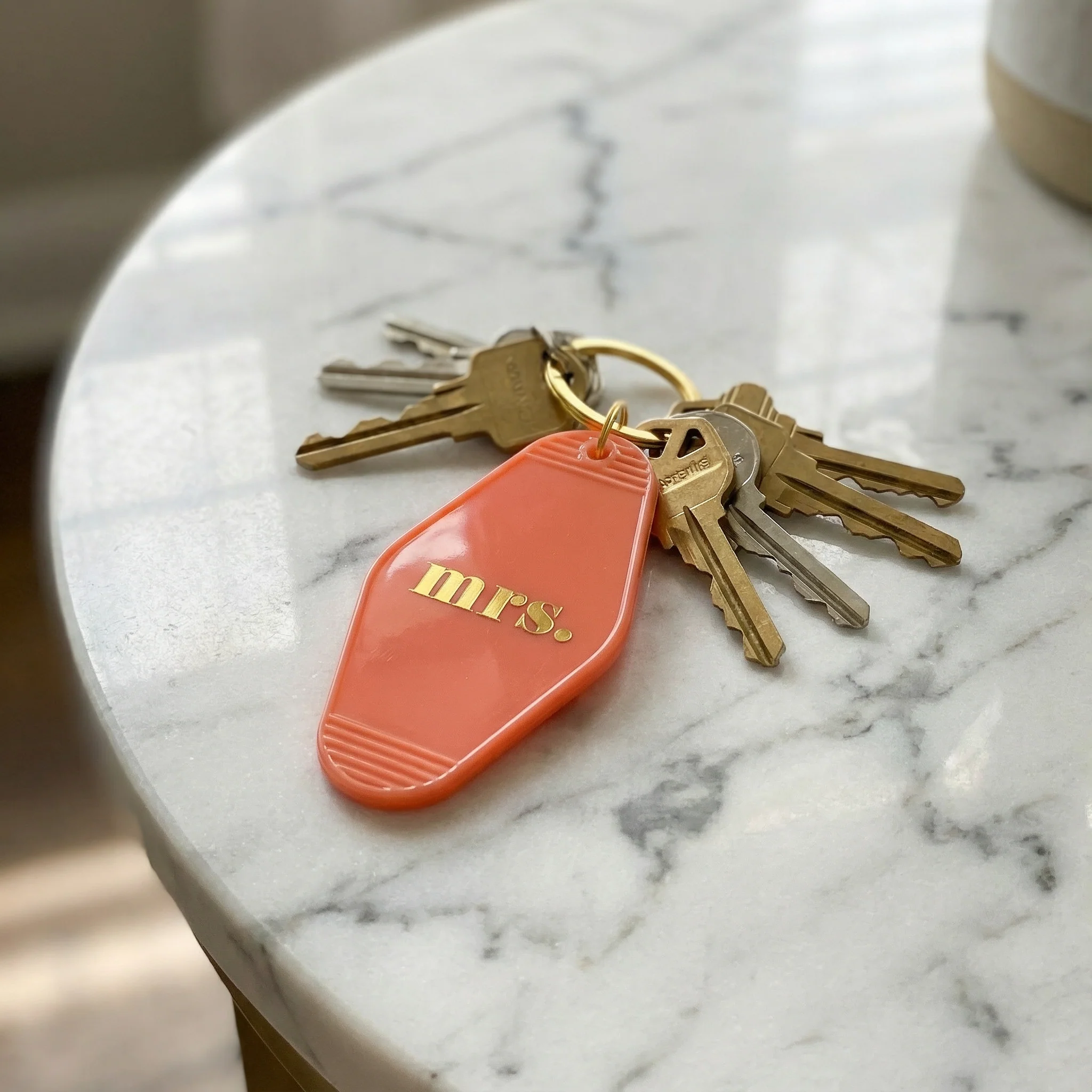 Mrs. Motel Key Tag | Acrylic with Gold Hardware