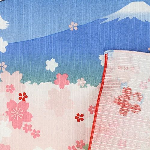 Mt.Fuji  Cherry Blossoms Bento Wrapping Cloth | Japanese Fabric Wrapping Furoshiki | 19.68" x 19.68" - Image 2