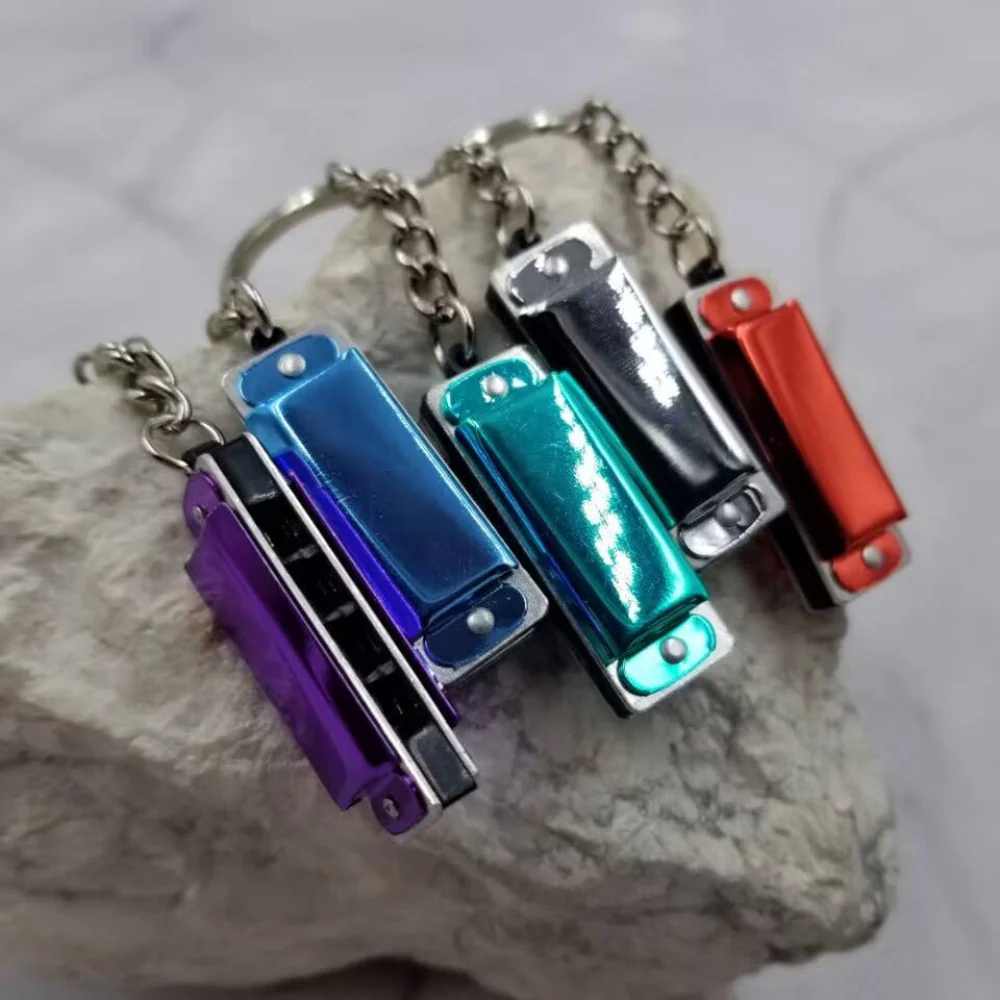 Multi-Colour Harmonica Keychain | Playable Mini Harmonica in 5 Colors - Image 2