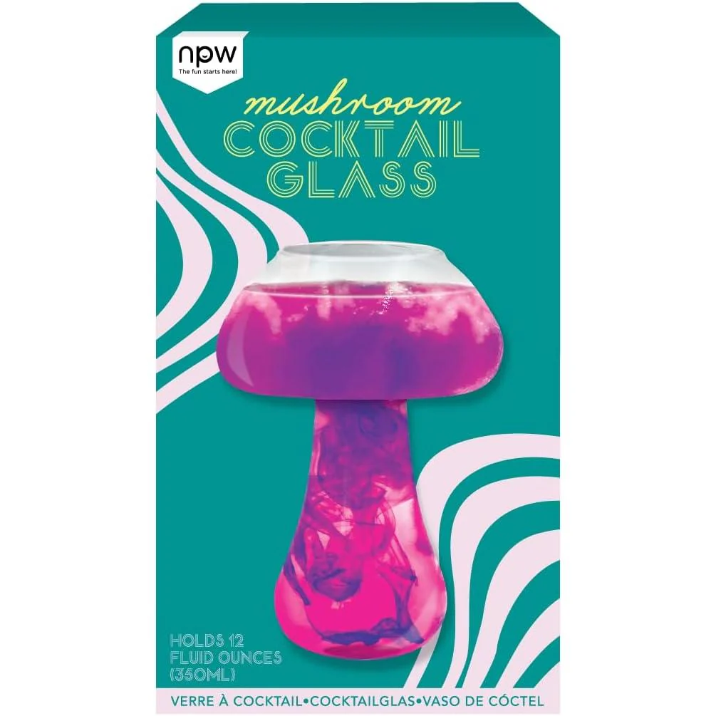 Mushroom Cocktail Glass | Retro Disco Glassware for Cocktails & Mocktails - Image 8