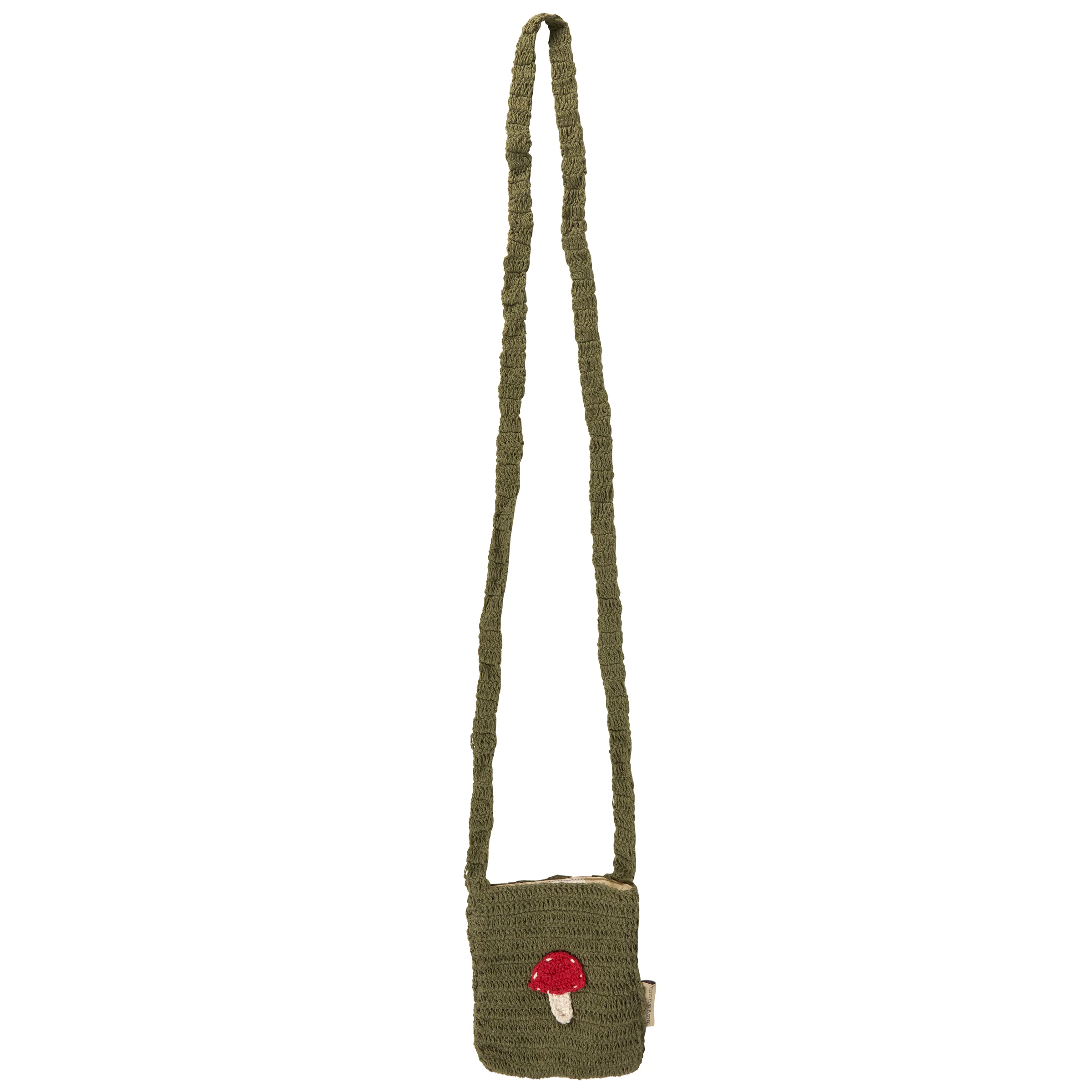 Mushroom Crossbody Bag | Cotton Shoulder Sling Handbag | 6" x 8" - Image 4
