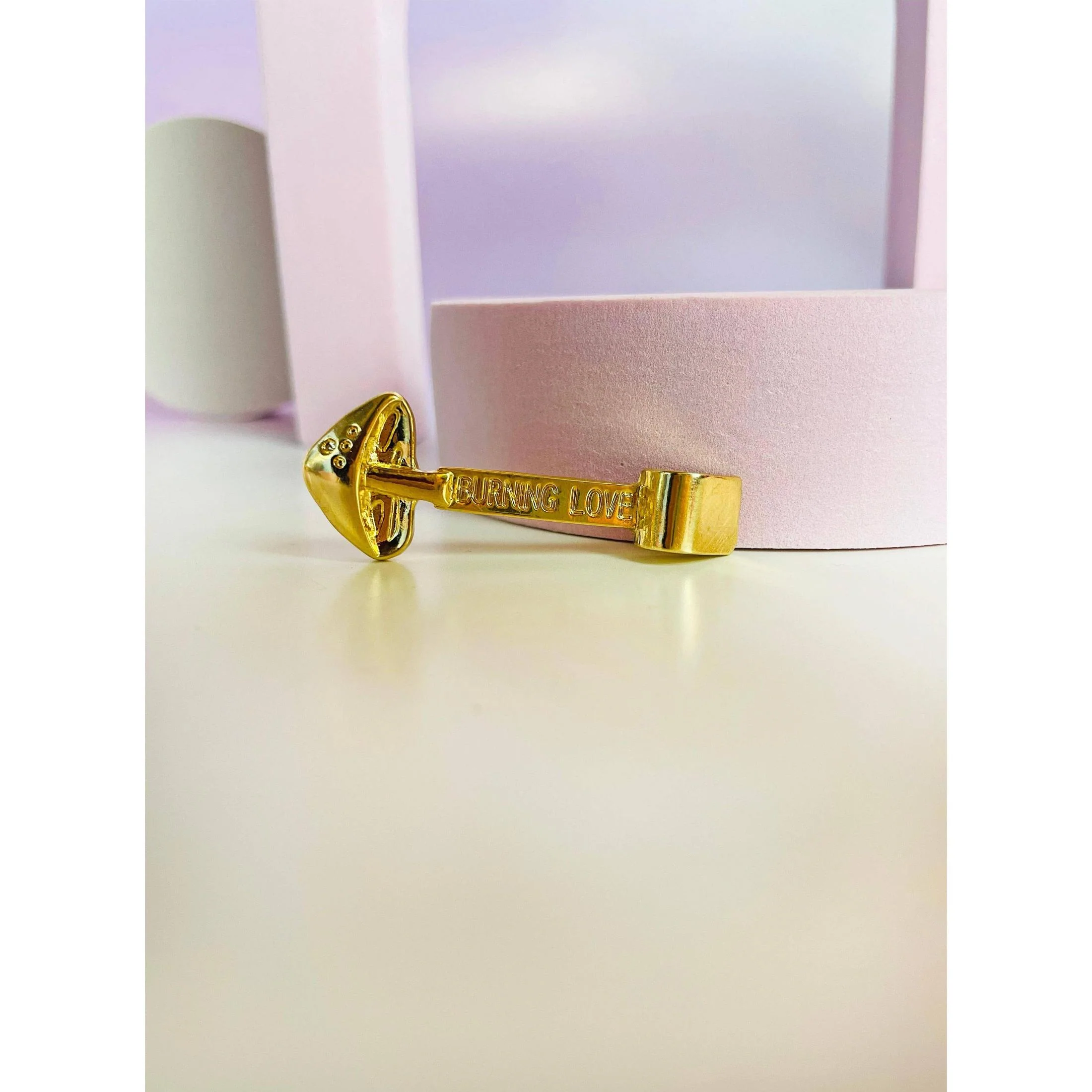 Mushroom Scoop | Burning Love Cute Gold Mini Kitchen Utensil | 2" - Image 3