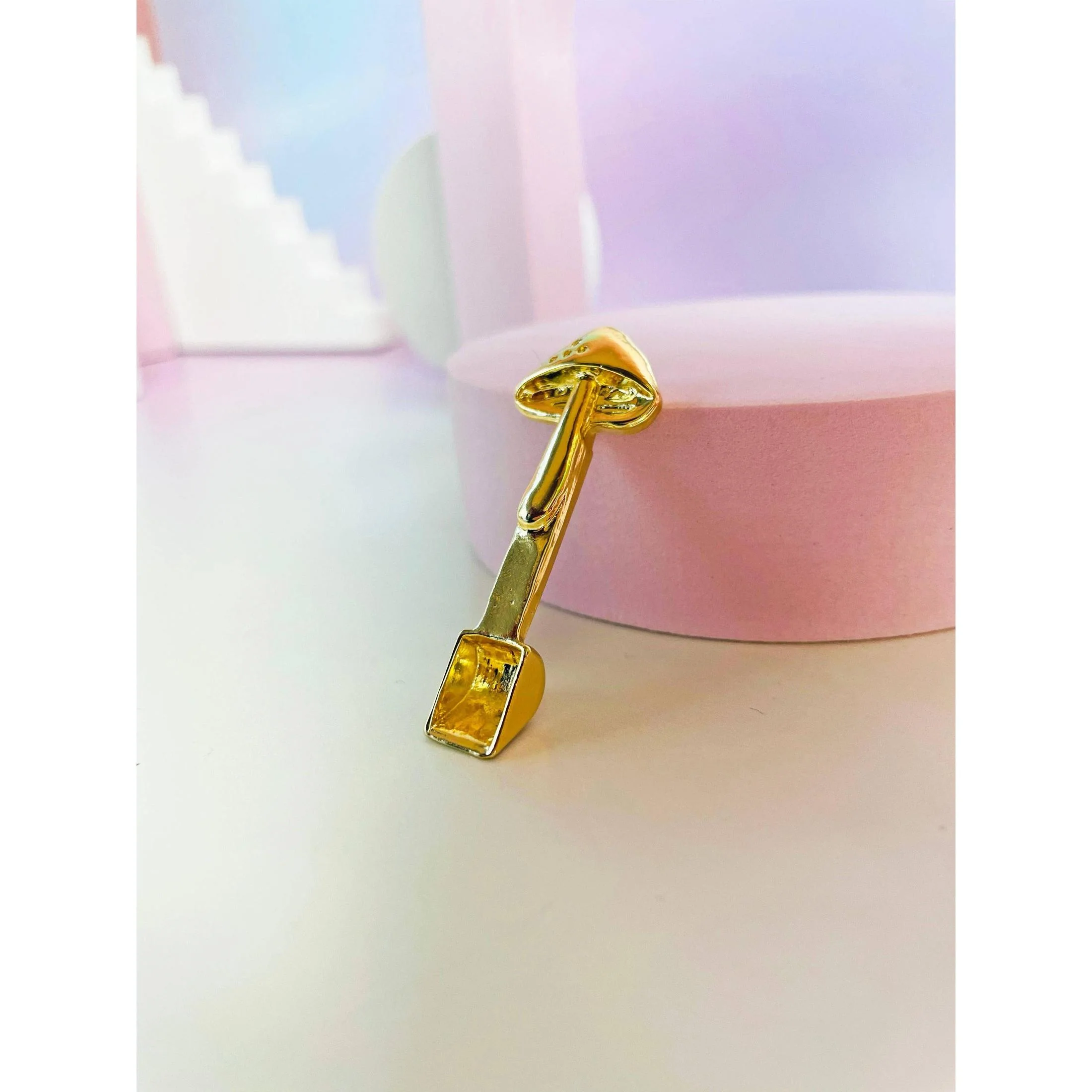 Mushroom Scoop | Burning Love Cute Gold Mini Kitchen Utensil | 2" - Image 4