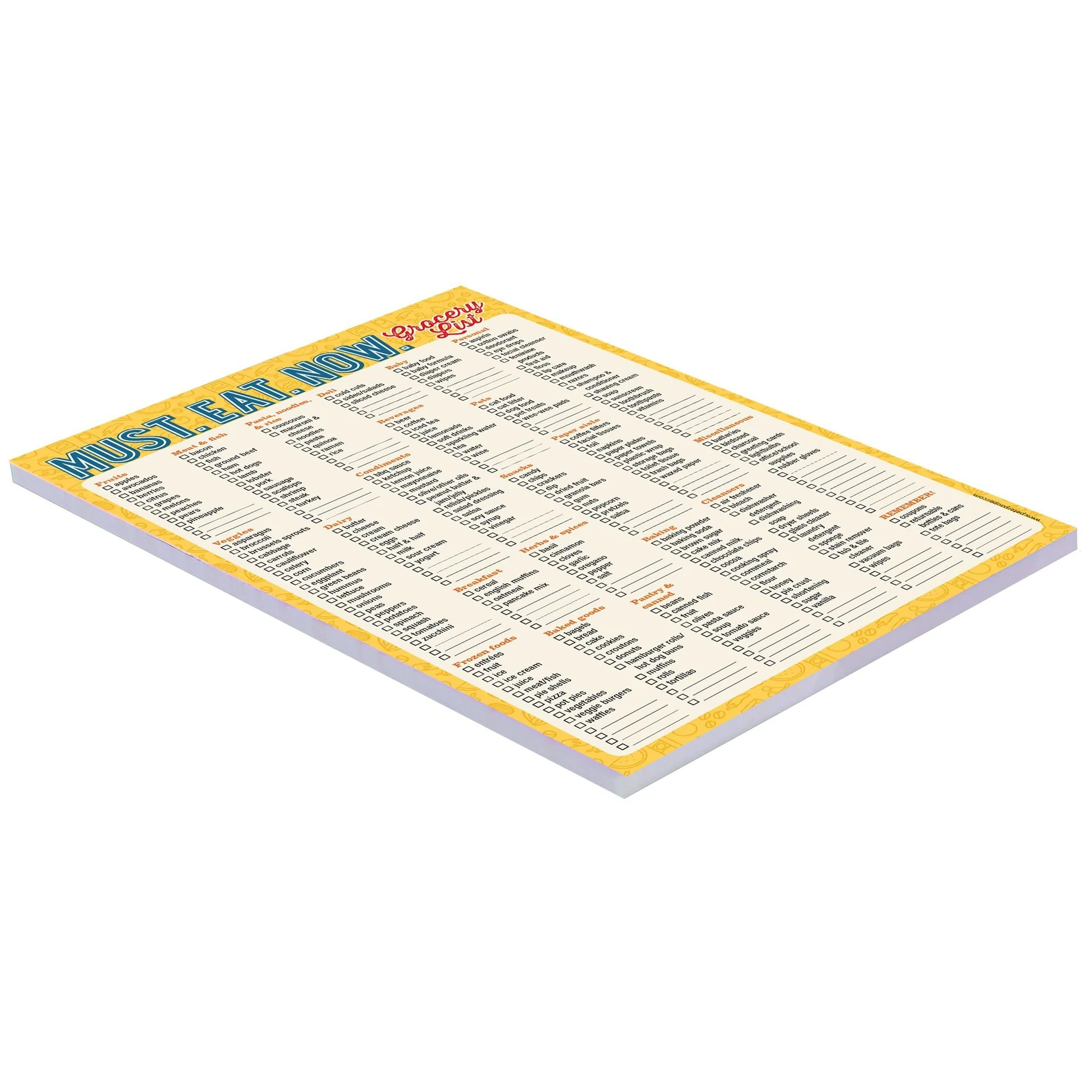 Must. Eat. Now. Note Pad | 60 Tearable Sheets 6" x 9" Large Stationery List Pad - Image 3