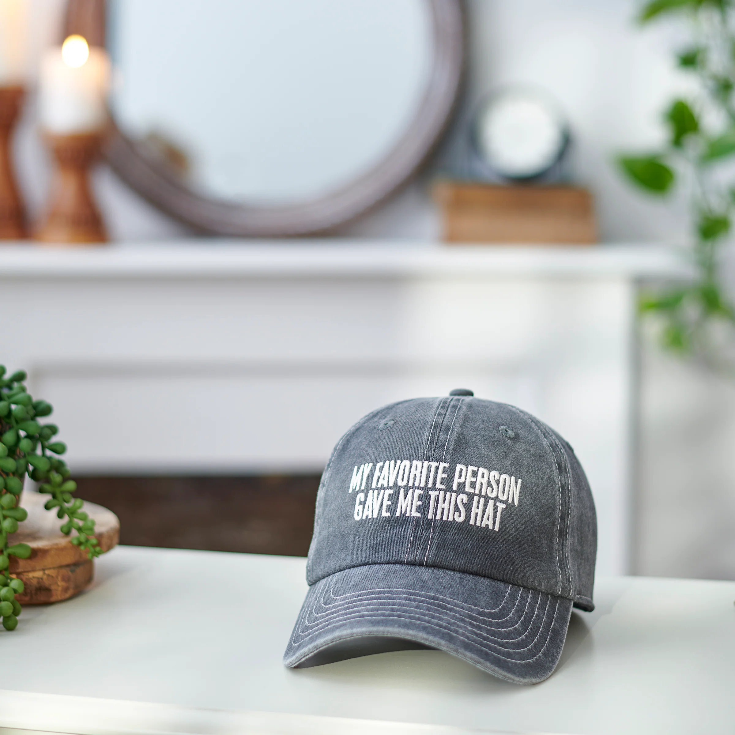 My Favorite Person Stonewashed Black Baseball Cap | Unisex Fathers Day Dad Gift - Image 5