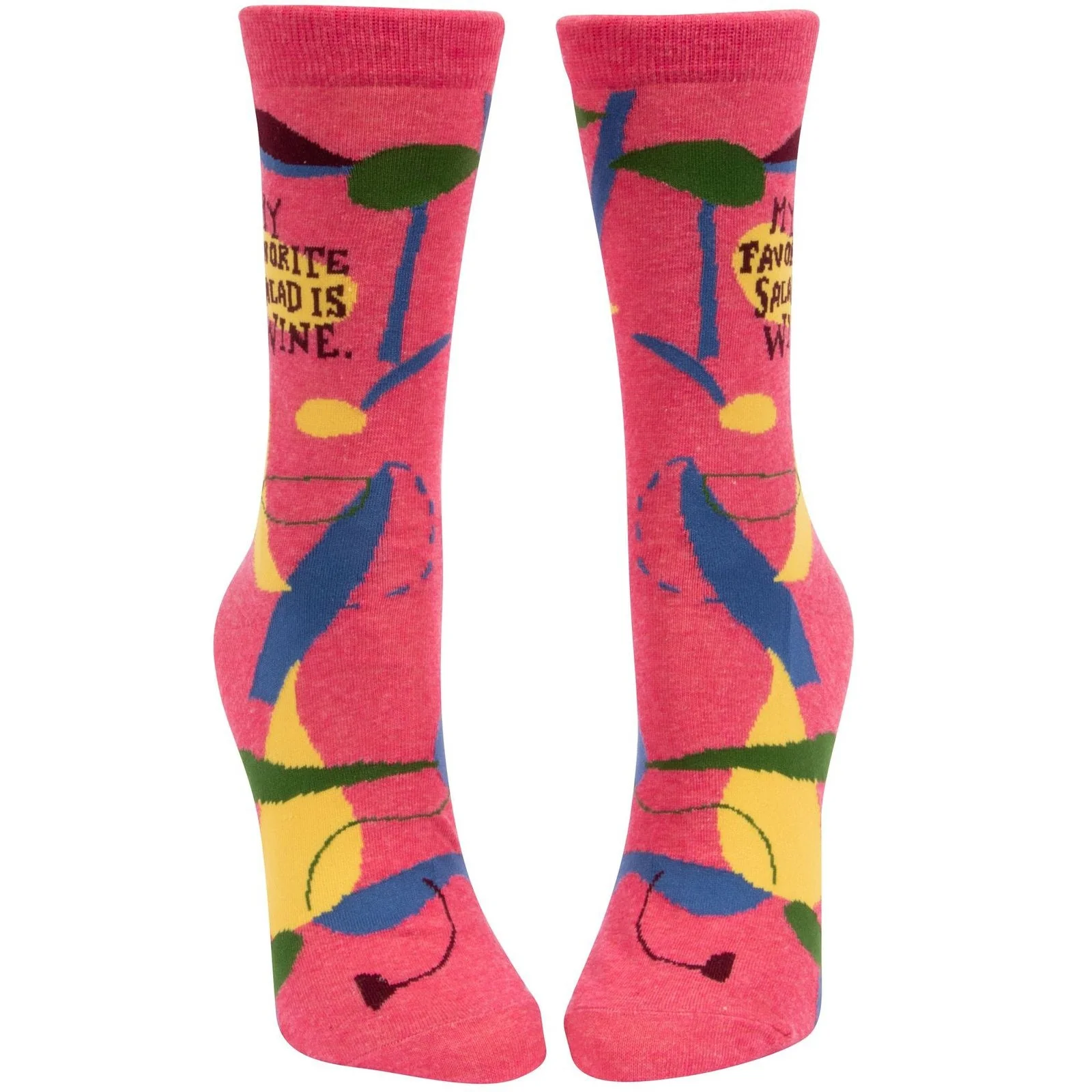 My Favorite Salad is Wine Women's Crew Socks | BlueQ at GetBullish - Image 4