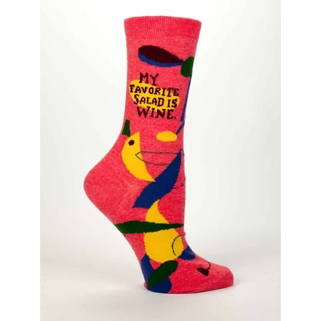 My Favorite Salad is Wine Women's Crew Socks | BlueQ at GetBullish - Image 5