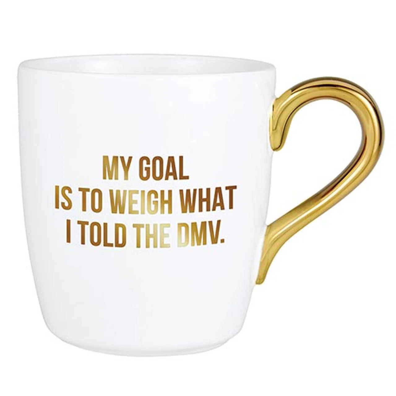 My Goal Is To Weigh Gold Handle Mug | Stoneware Coffee Tea Cup | 16oz - Image 2