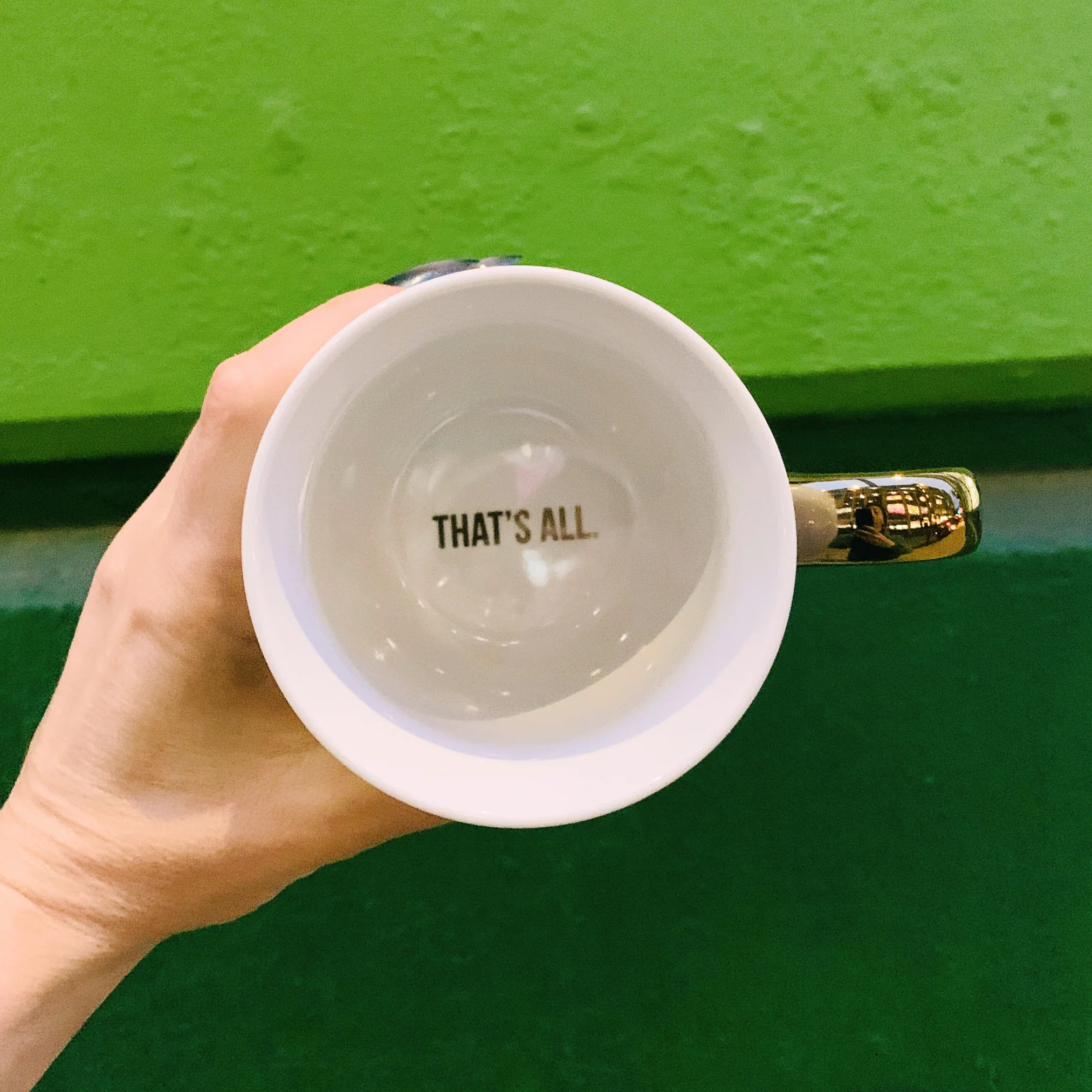 My Goal Is To Weigh Gold Handle Mug | Stoneware Coffee Tea Cup | 16oz - Image 5