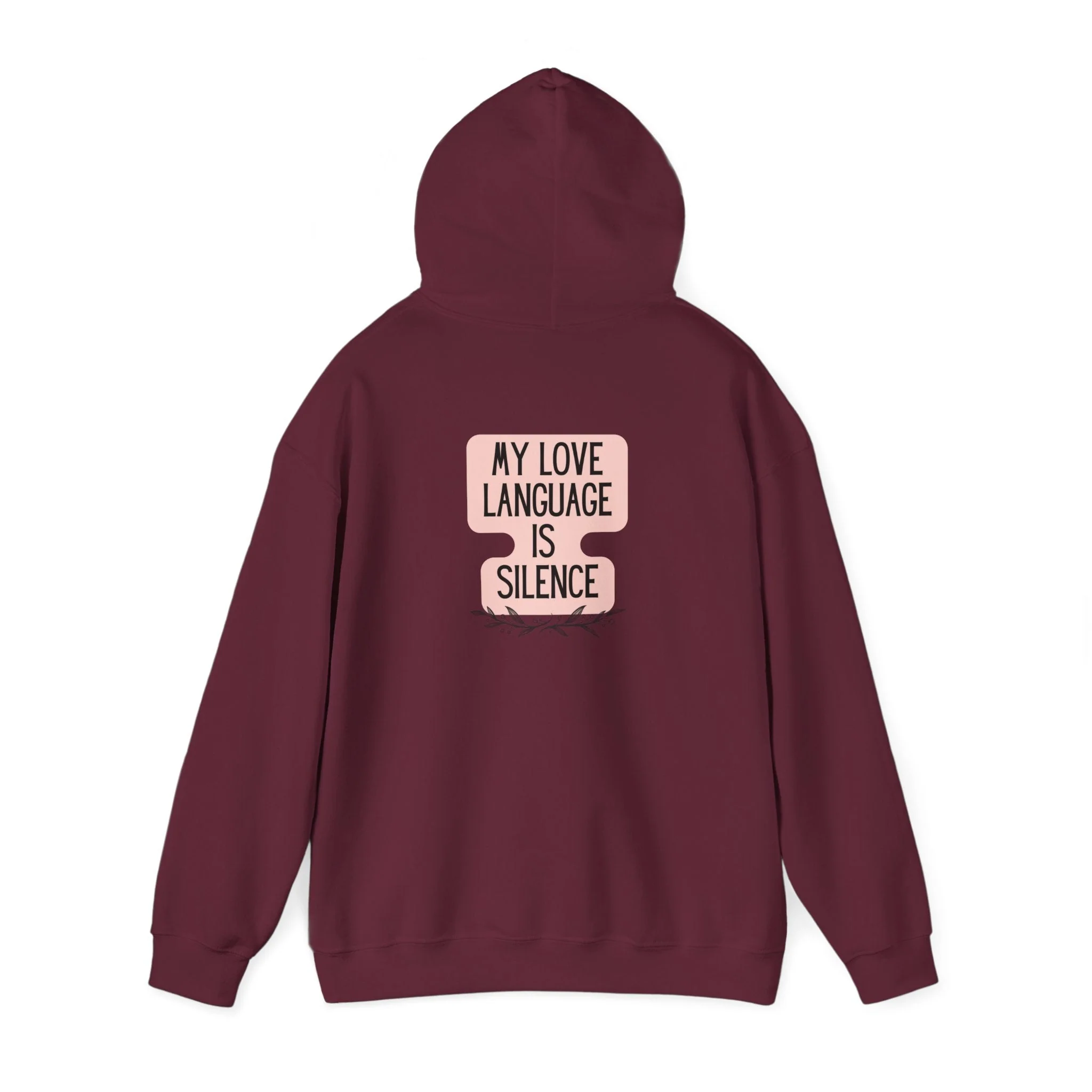 My Love Language Is Silence Unisex Heavy Blend™ Hooded Sweatshirt Sizes S-5XL - Image 4
