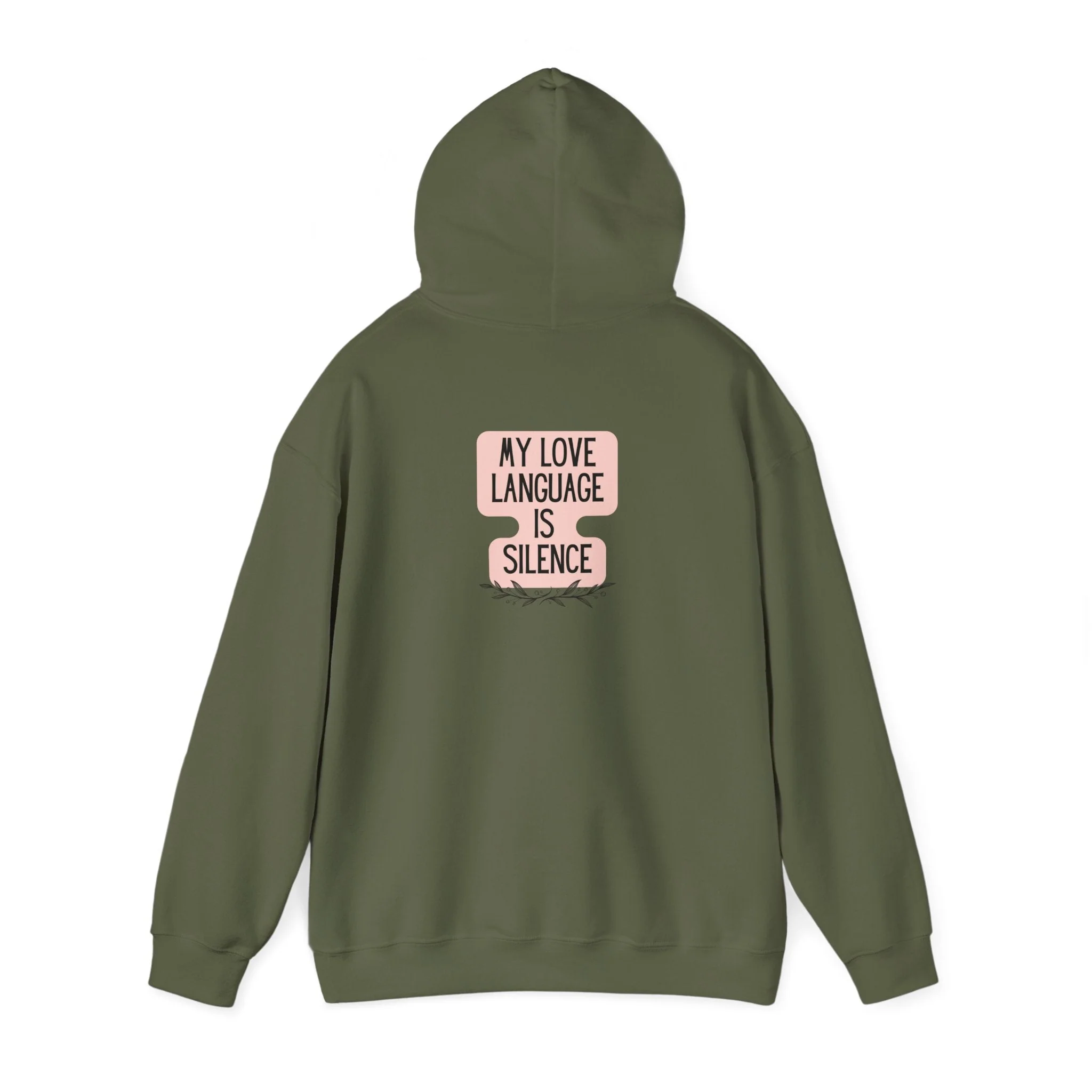 My Love Language Is Silence Unisex Heavy Blend™ Hooded Sweatshirt Sizes S-5XL - Image 6
