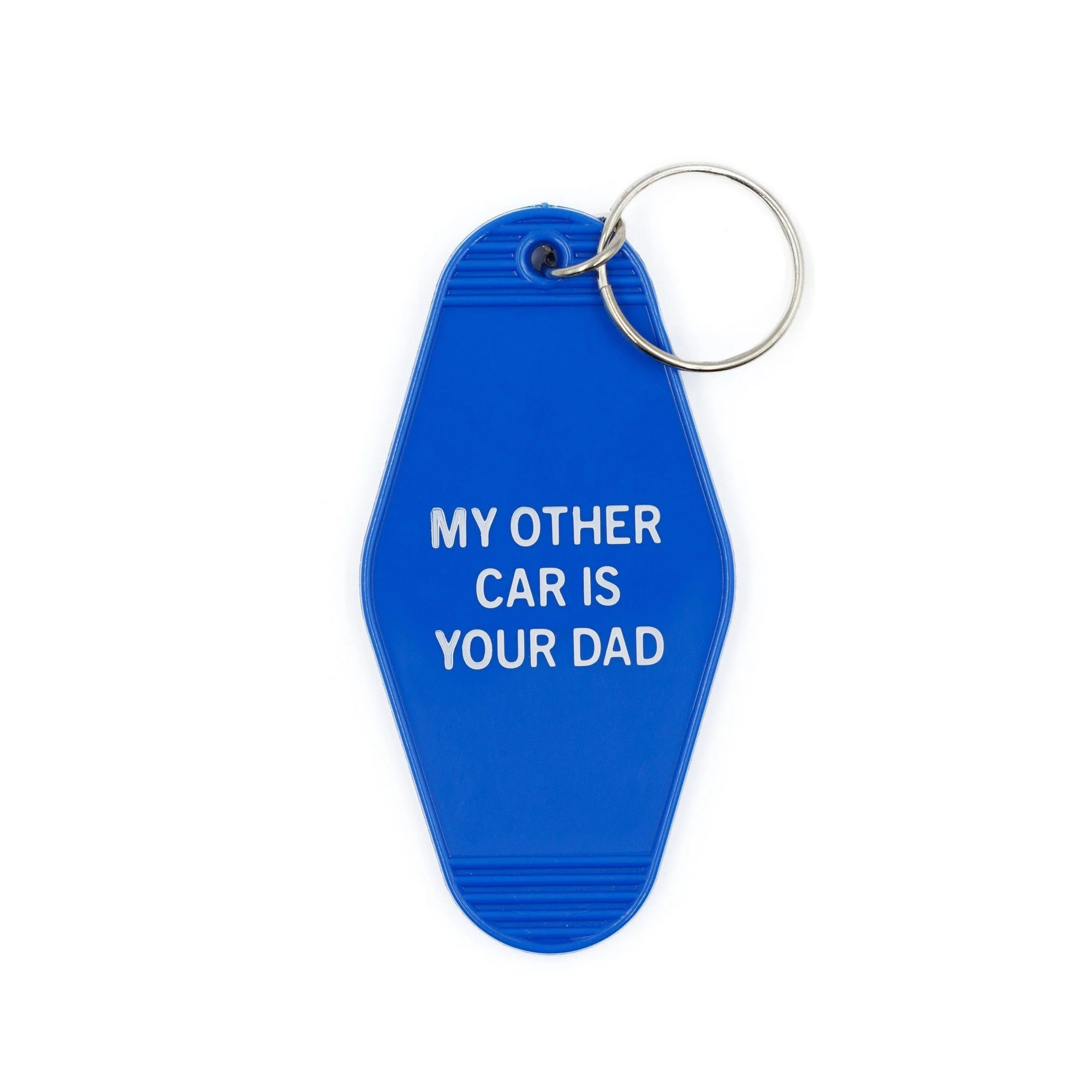 My Other Car Is Your Dad Motel Keychain in Blue - Image 3