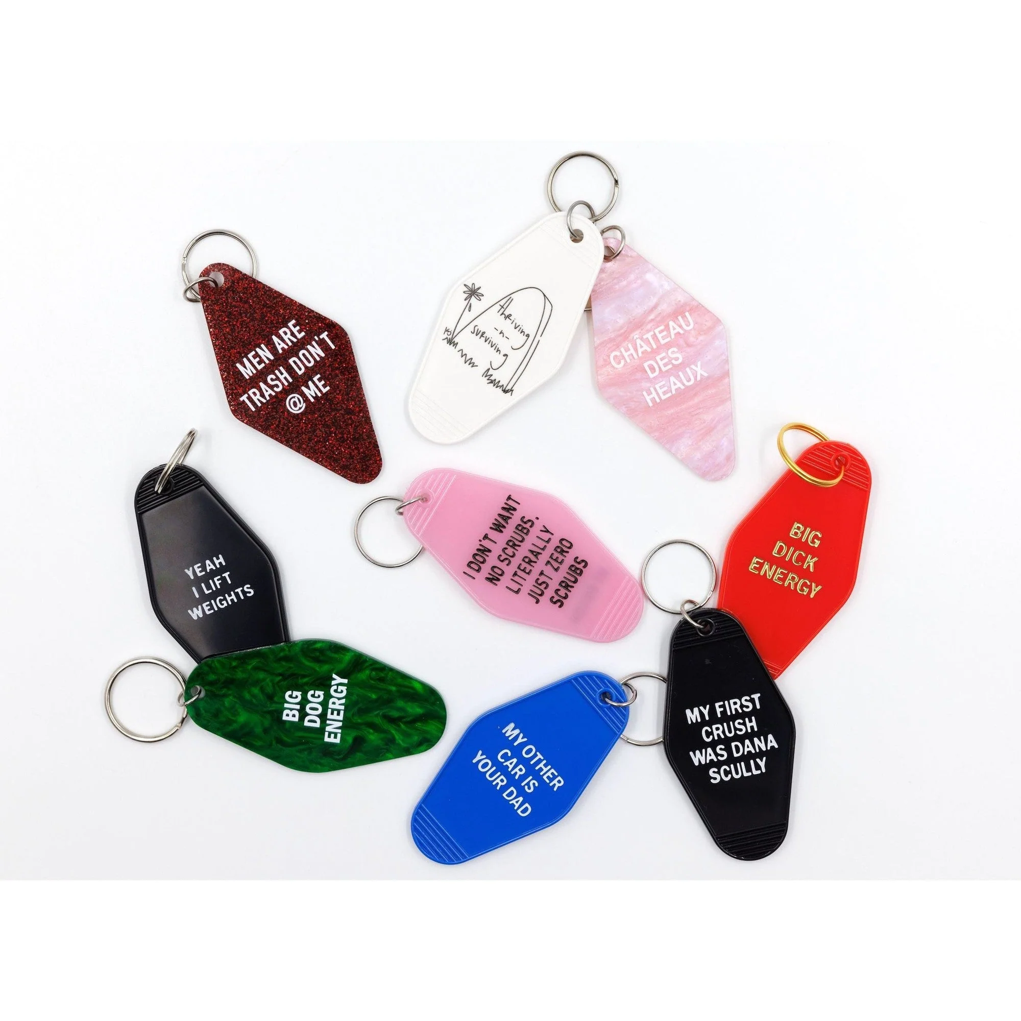 My Other Car Is Your Dad Motel Keychain in Blue - Image 7