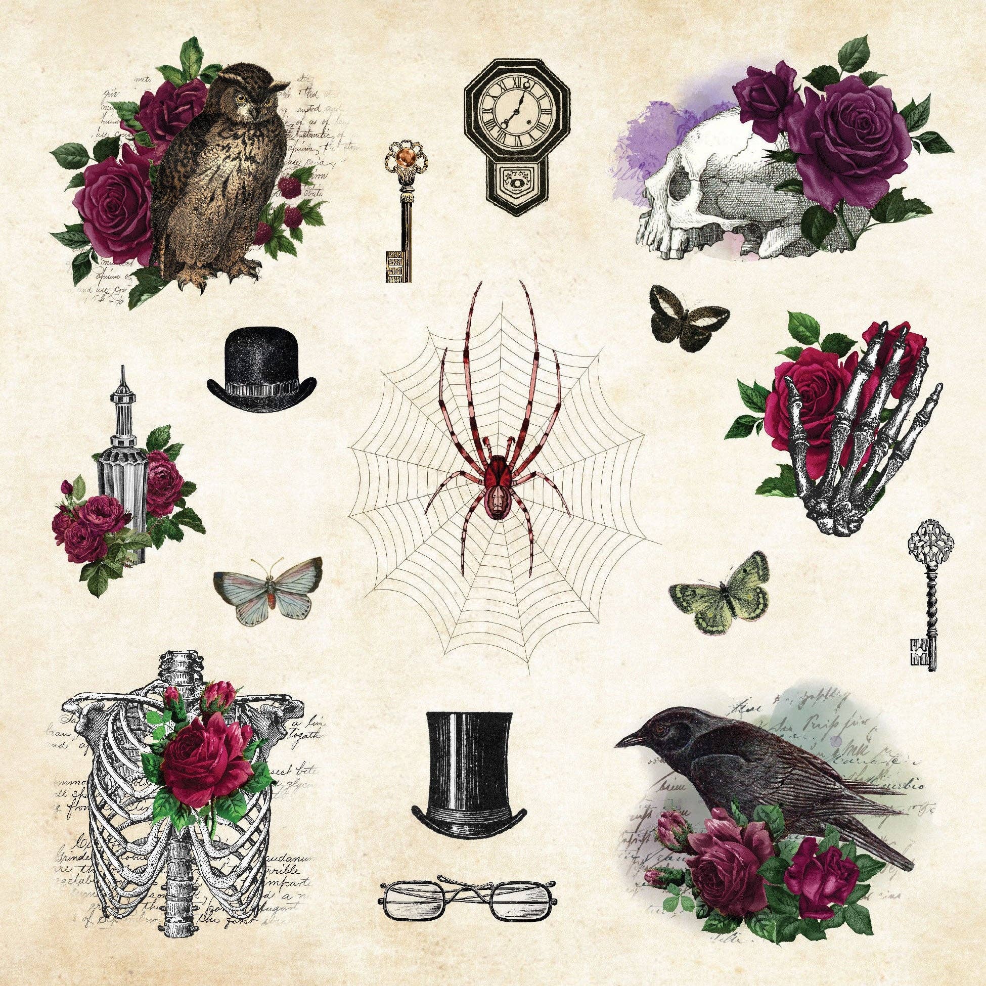 Mystical Ephemera Stickers | An Enchanting Vintage Sticker Book | Over 900 Decals - Image 3
