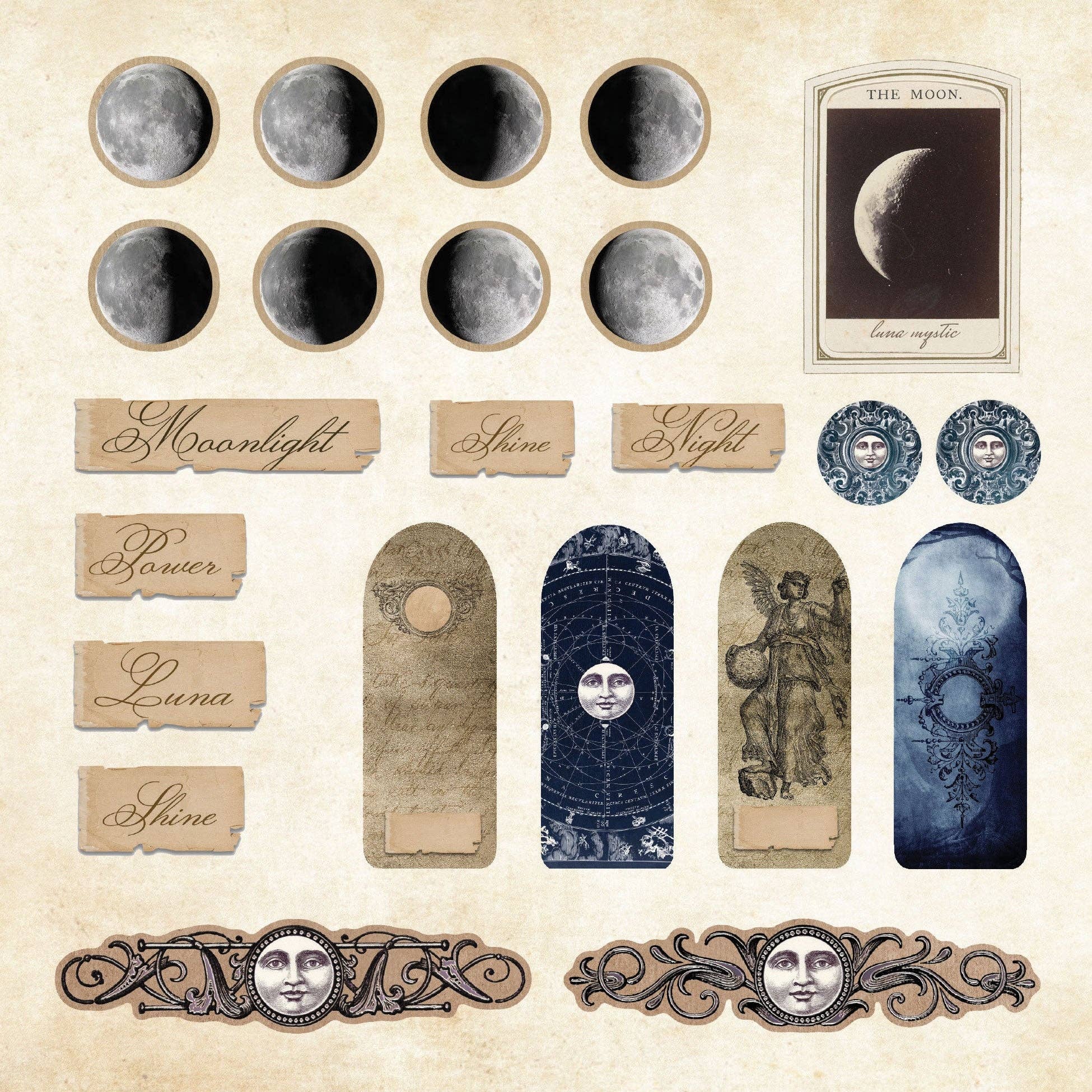 Mystical Ephemera Stickers | An Enchanting Vintage Sticker Book | Over 900 Decals - Image 4