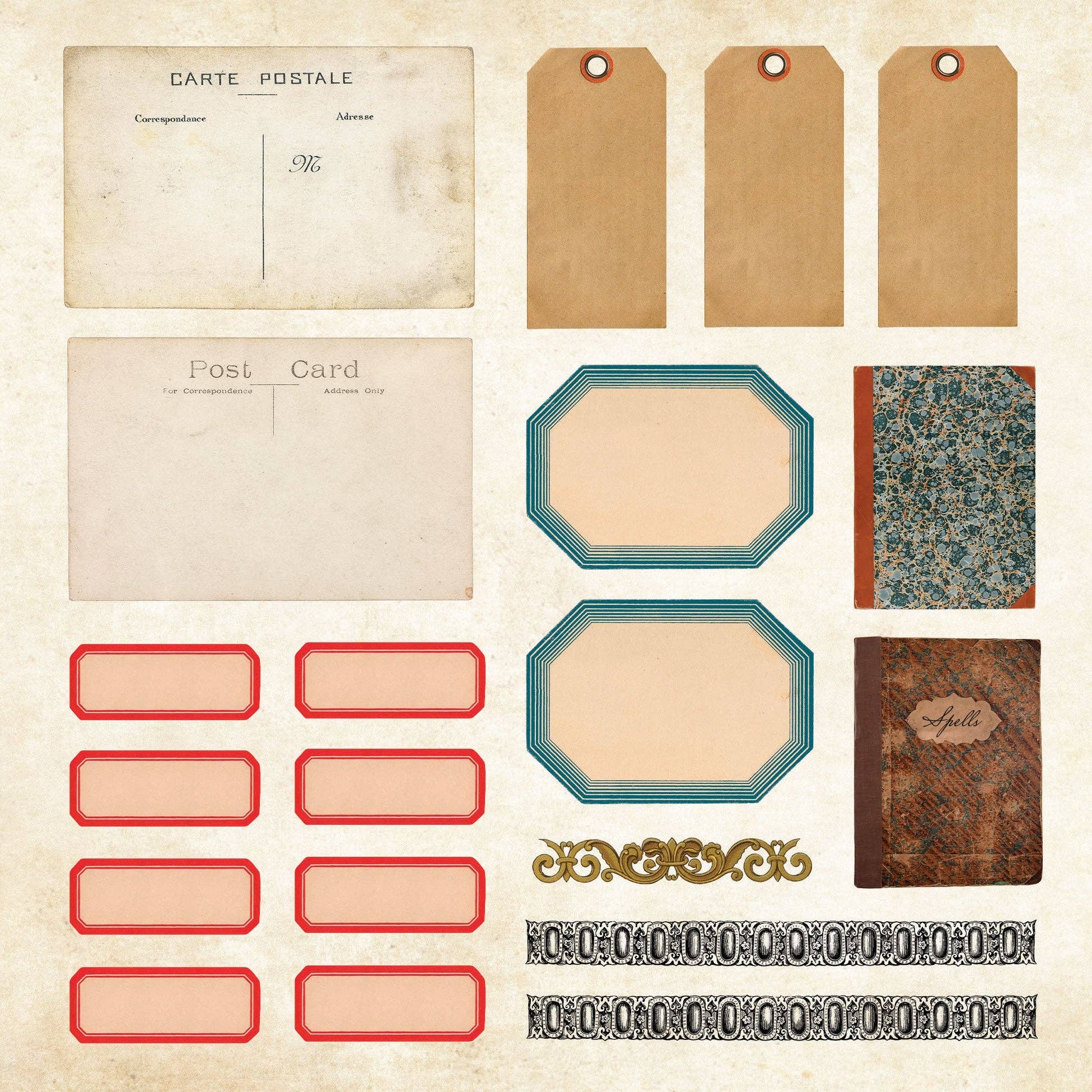 Mystical Ephemera Stickers | An Enchanting Vintage Sticker Book | Over 900 Decals - Image 8