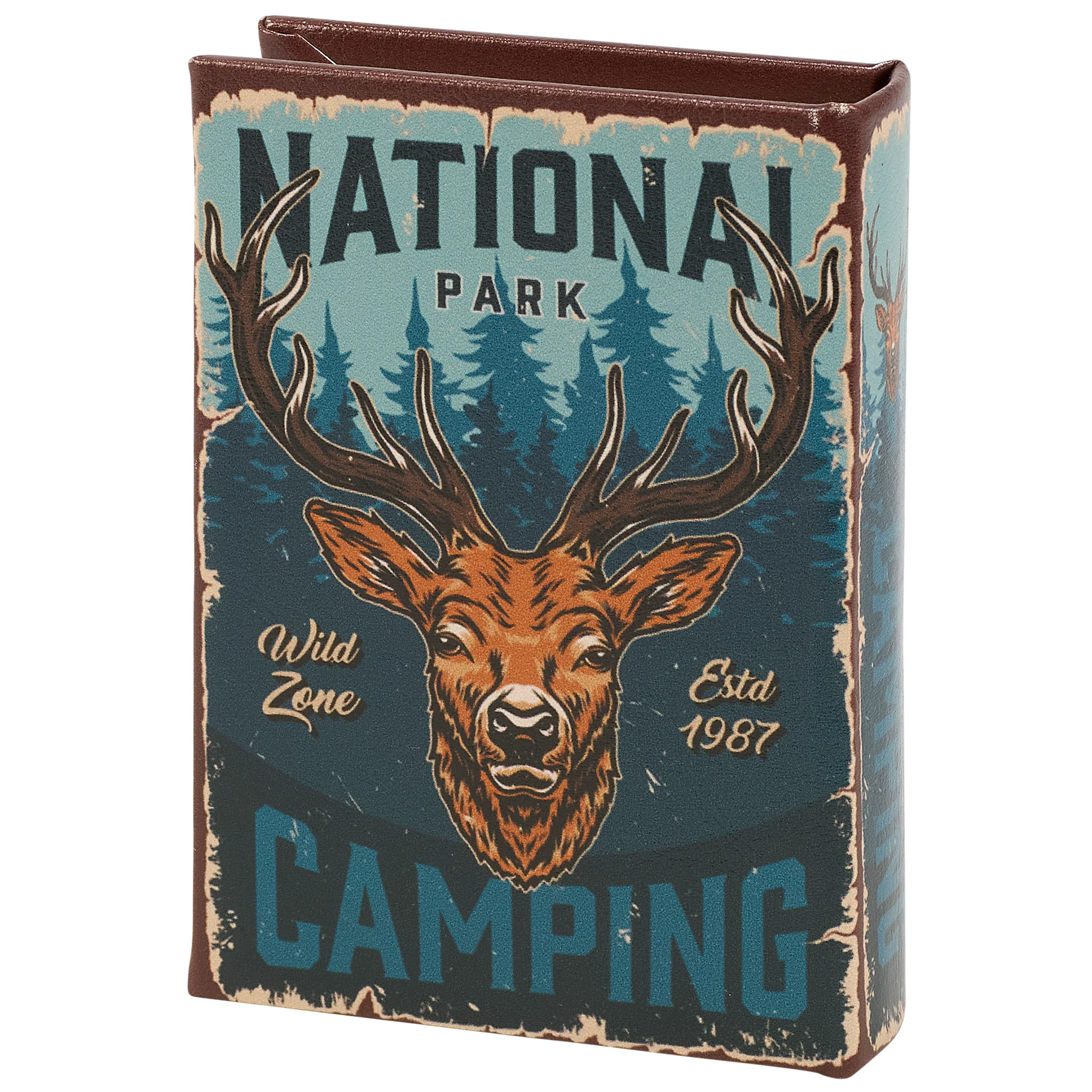 National Park Camping Book Box | Decorative Vintage Book Shaped Storage Stash Trinket Boxes - Image 3