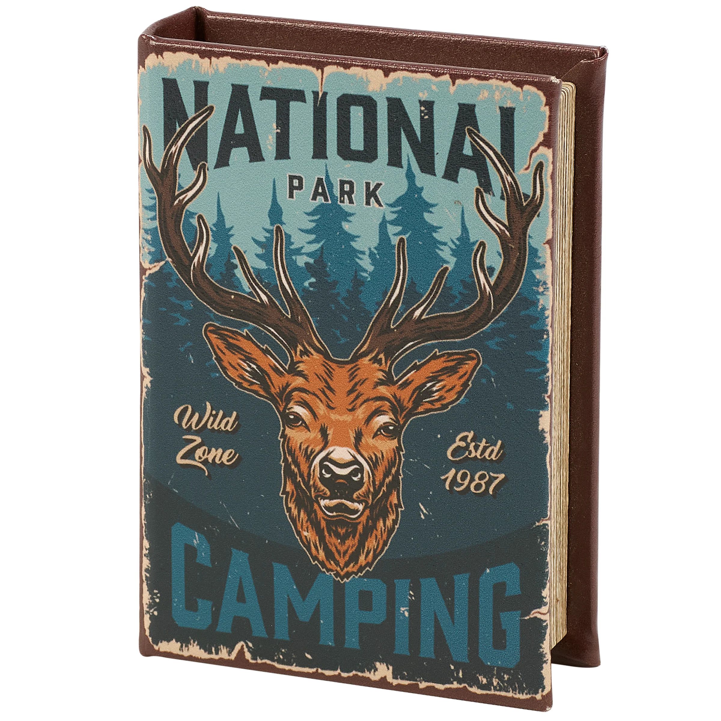National Park Camping Book Box | Decorative Vintage Book Shaped Storage Stash Trinket Boxes - Image 4