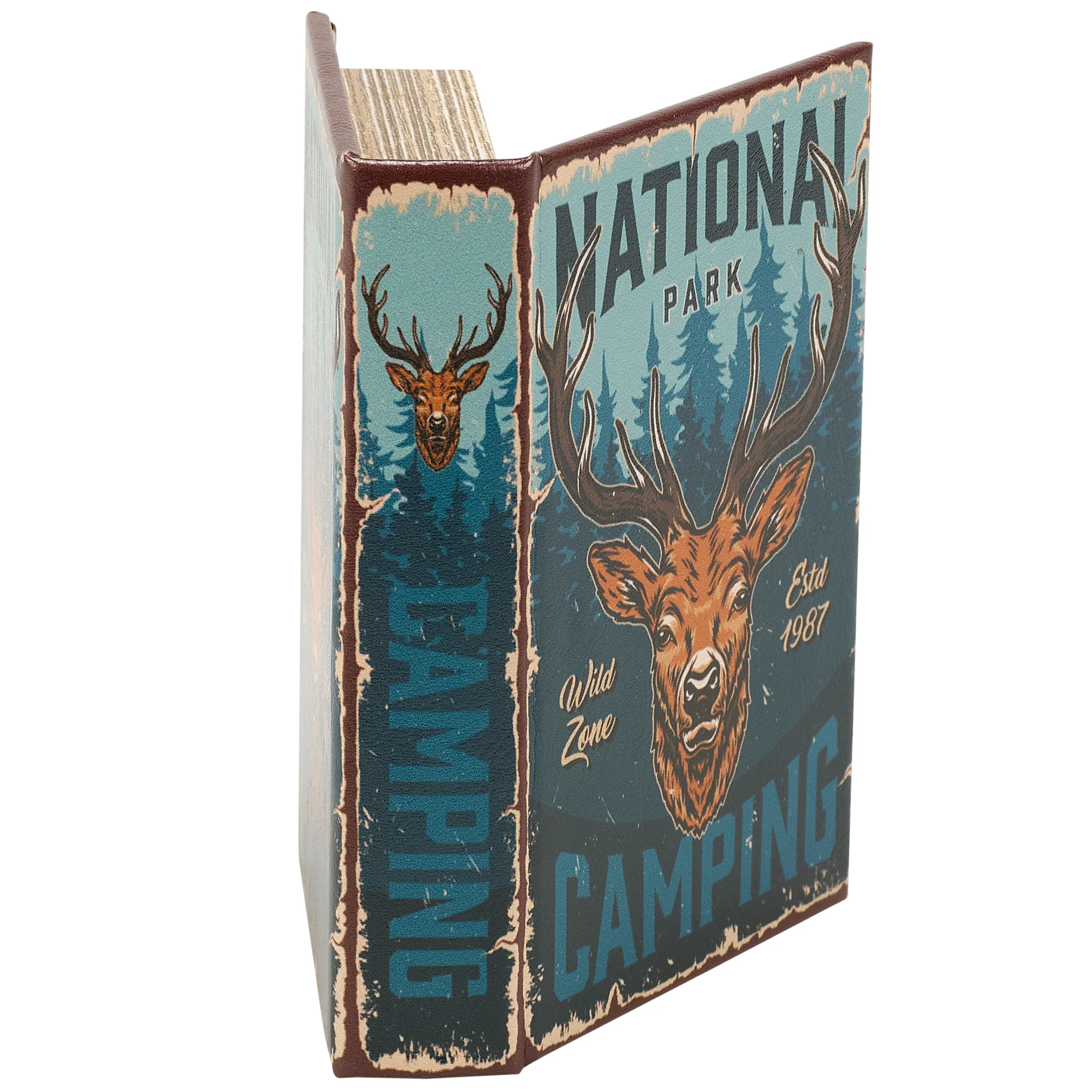 National Park Camping Book Box | Decorative Vintage Book Shaped Storage Stash Trinket Boxes - Image 5