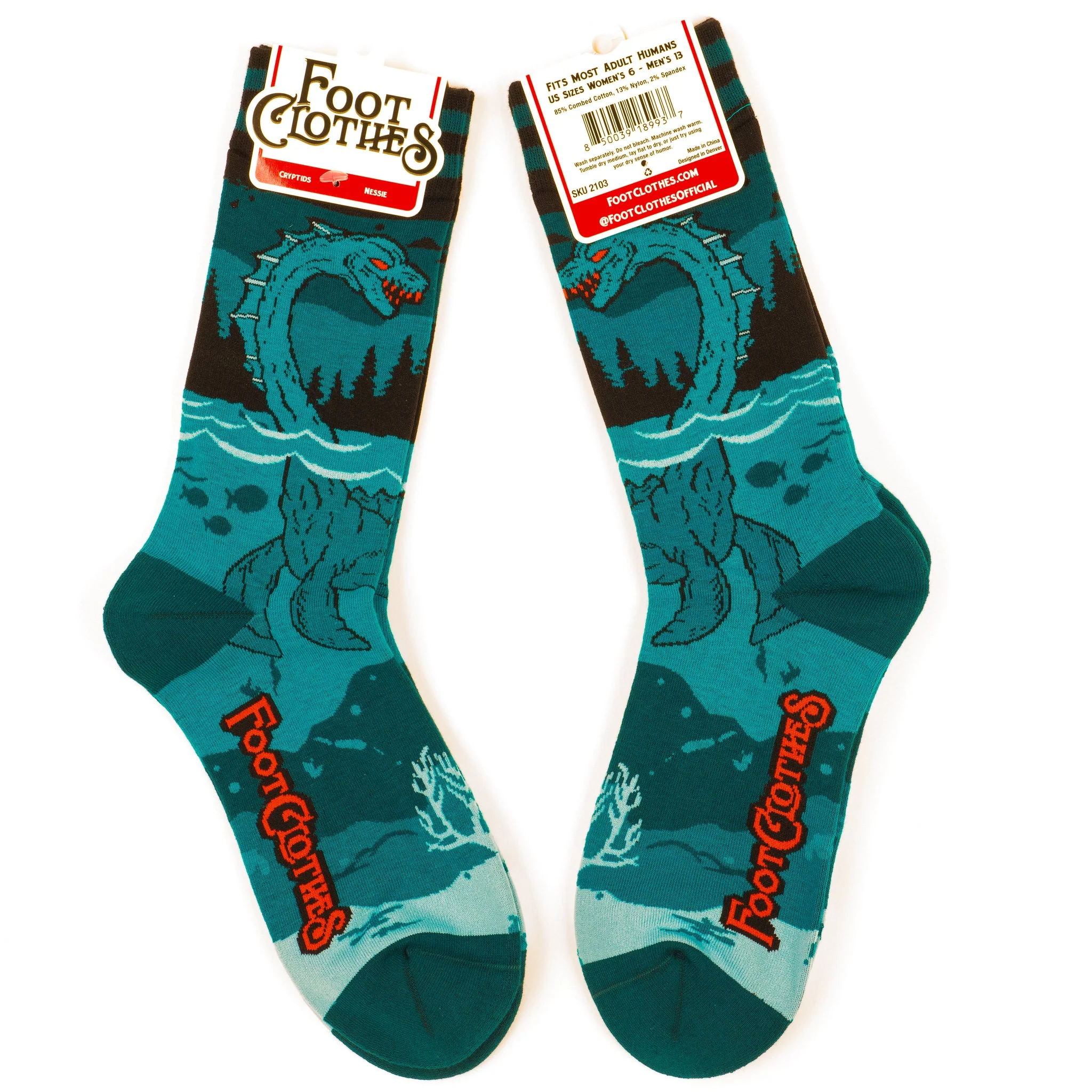 Nessie Crew Socks | Loch Ness Monster - Image 14