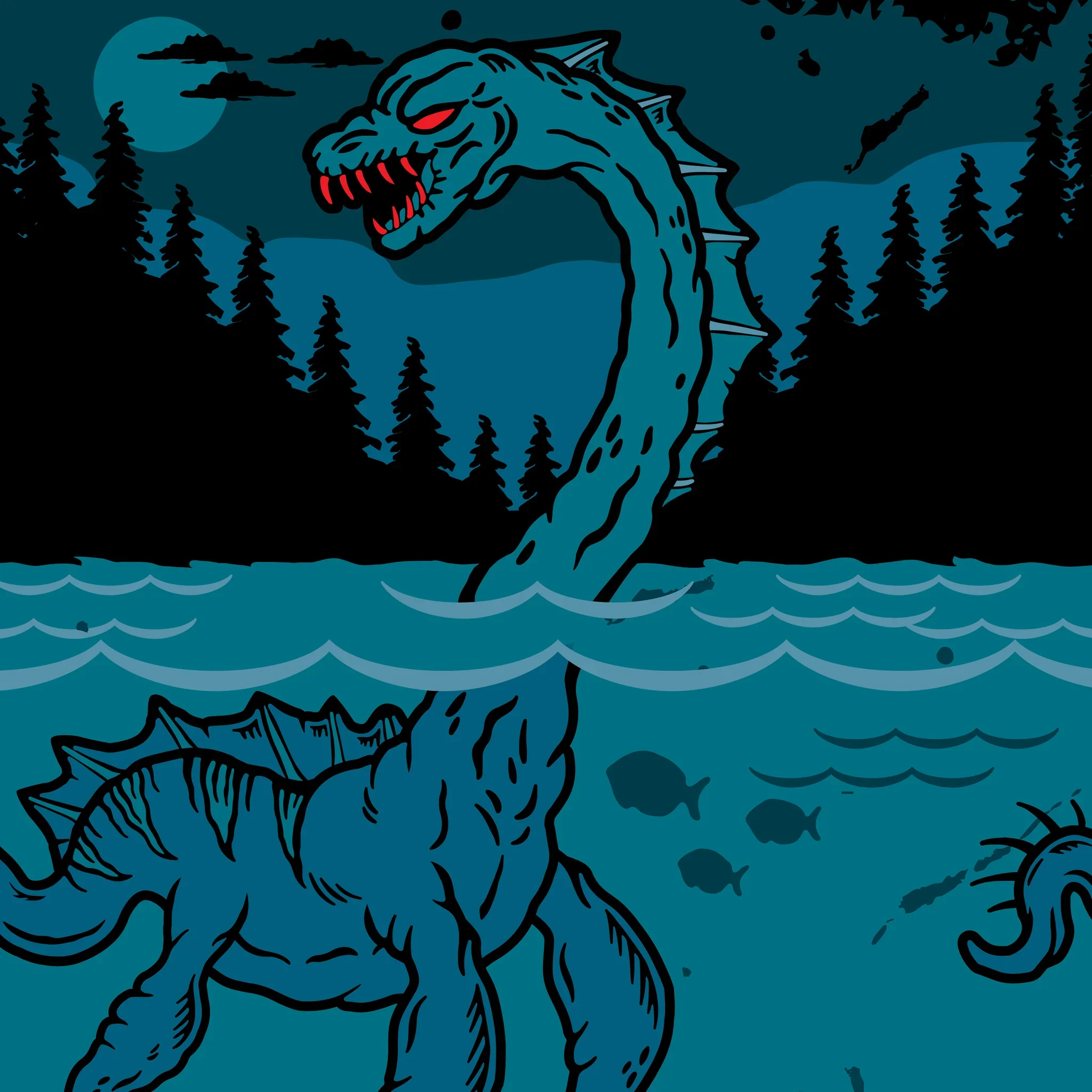 Nessie Crew Socks | Loch Ness Monster - Image 4