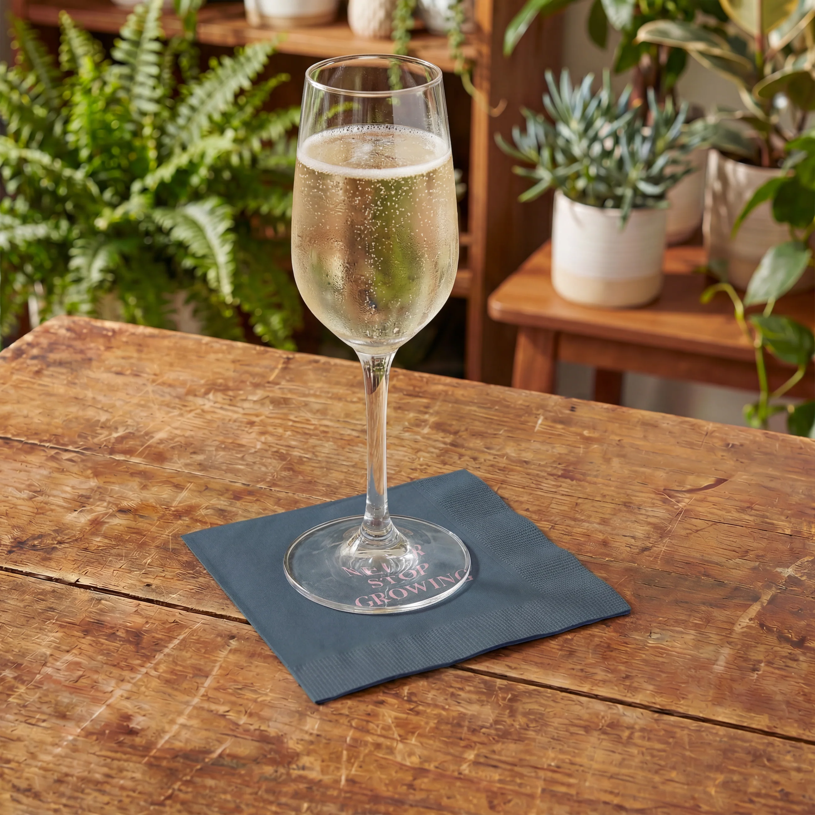Never Stop Growing Party/Beverage/Cocktail Napkins | 5" Square - Image 3