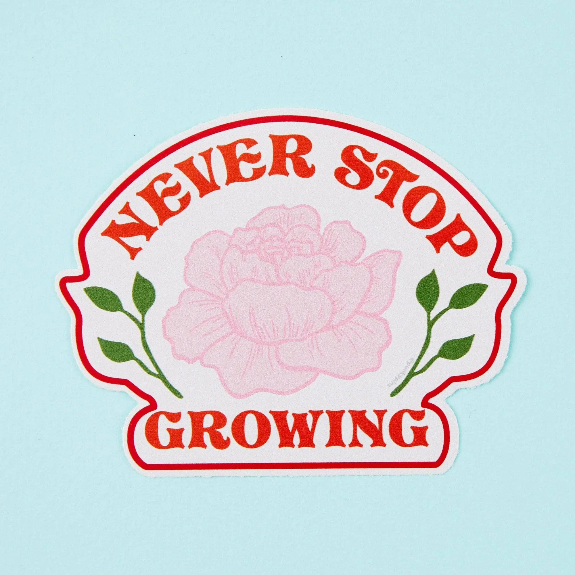 Never Stop Growing Vinyl Sticker - Image 2