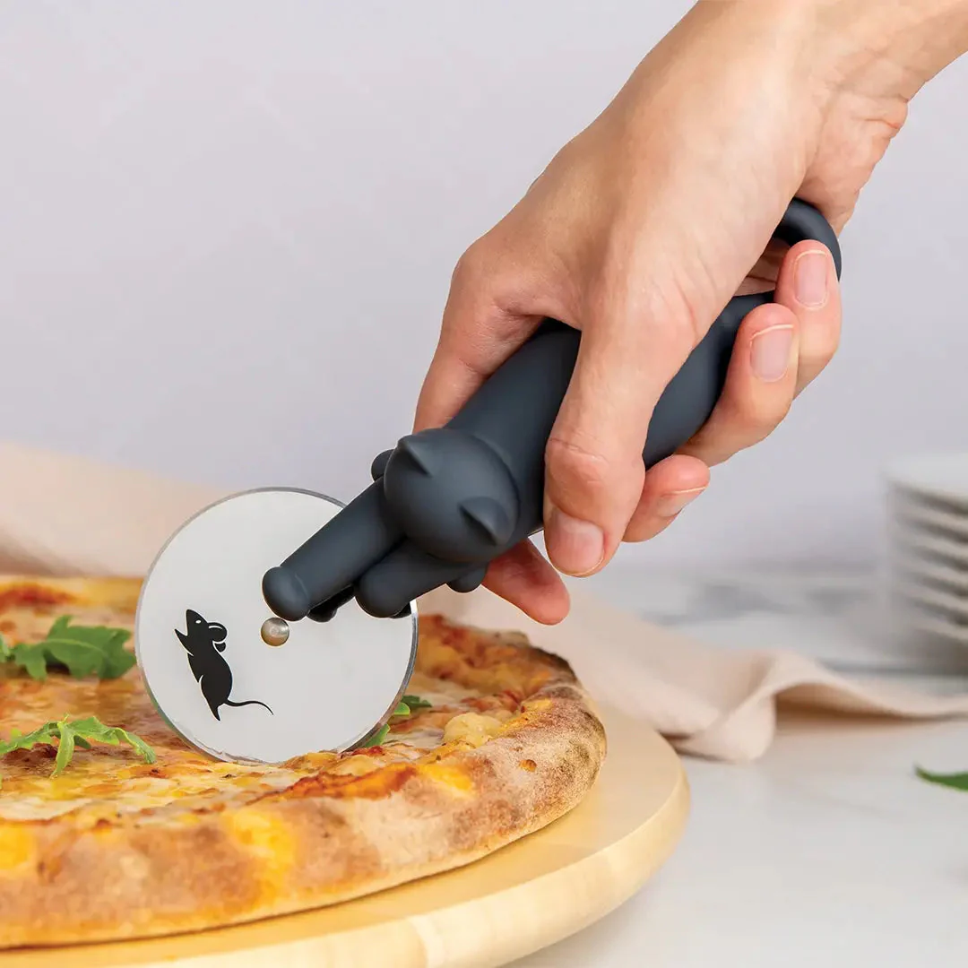 Kitty Cut Pizza Cutter Wheel | Black Cat Lovers Kitchen Utensils - Image 2