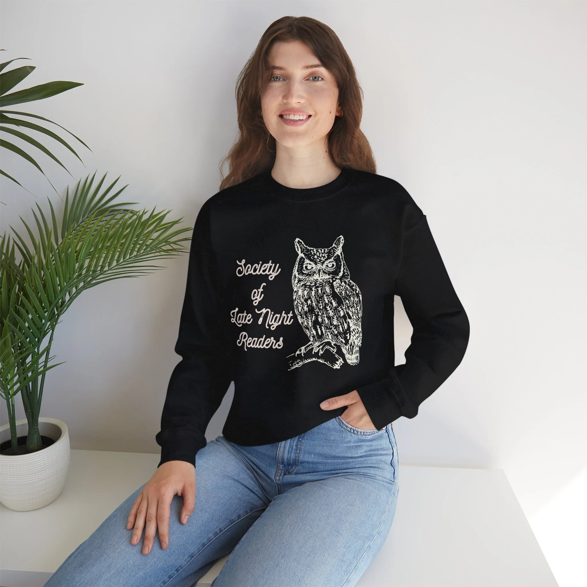 Society Of Late Night Readers Unisex Heavy Blend™ Crewneck Sweatshirt [SM-5XL] - Image 2