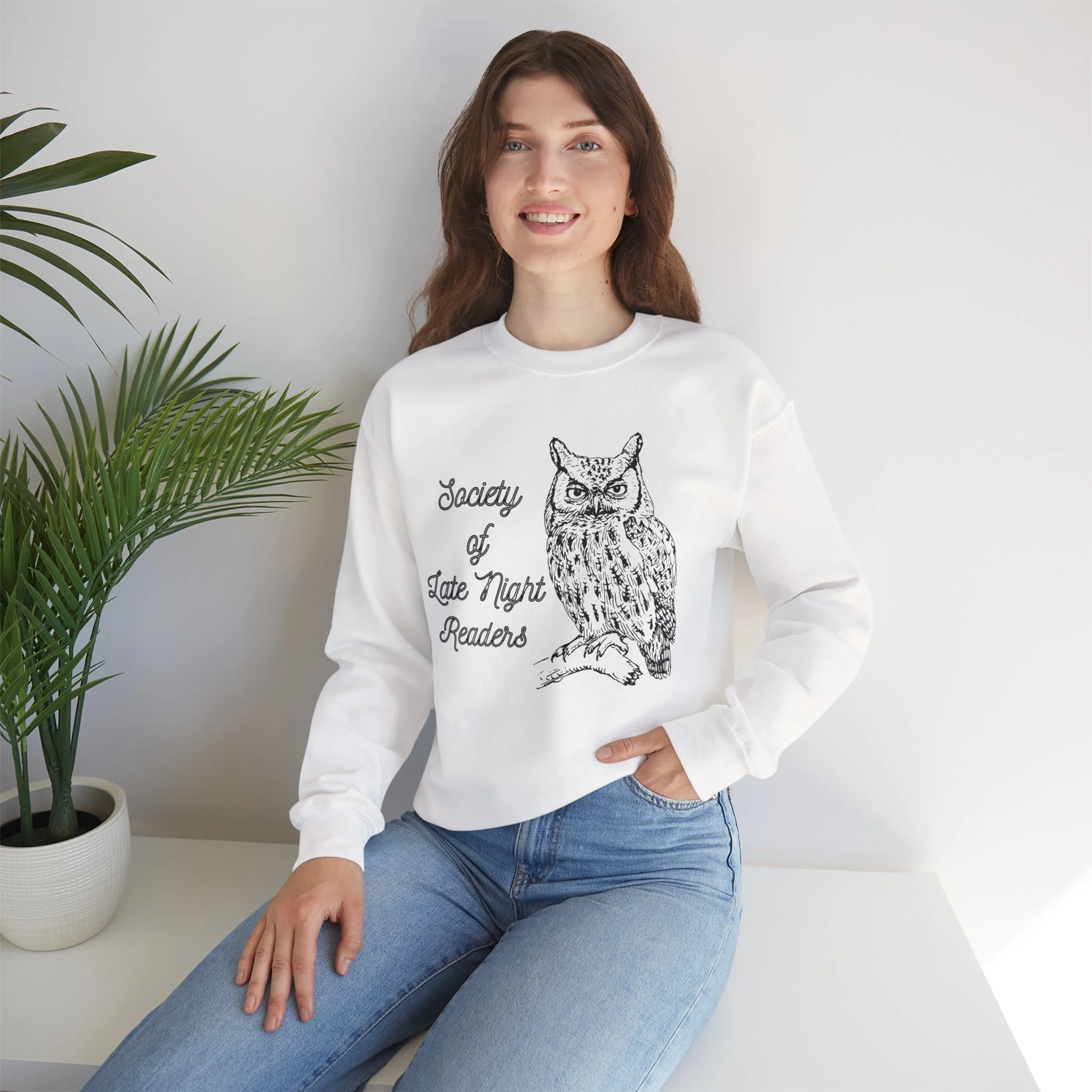 Society Of Late Night Readers Unisex Heavy Blend™ Crewneck Sweatshirt [SM-5XL] - Image 5