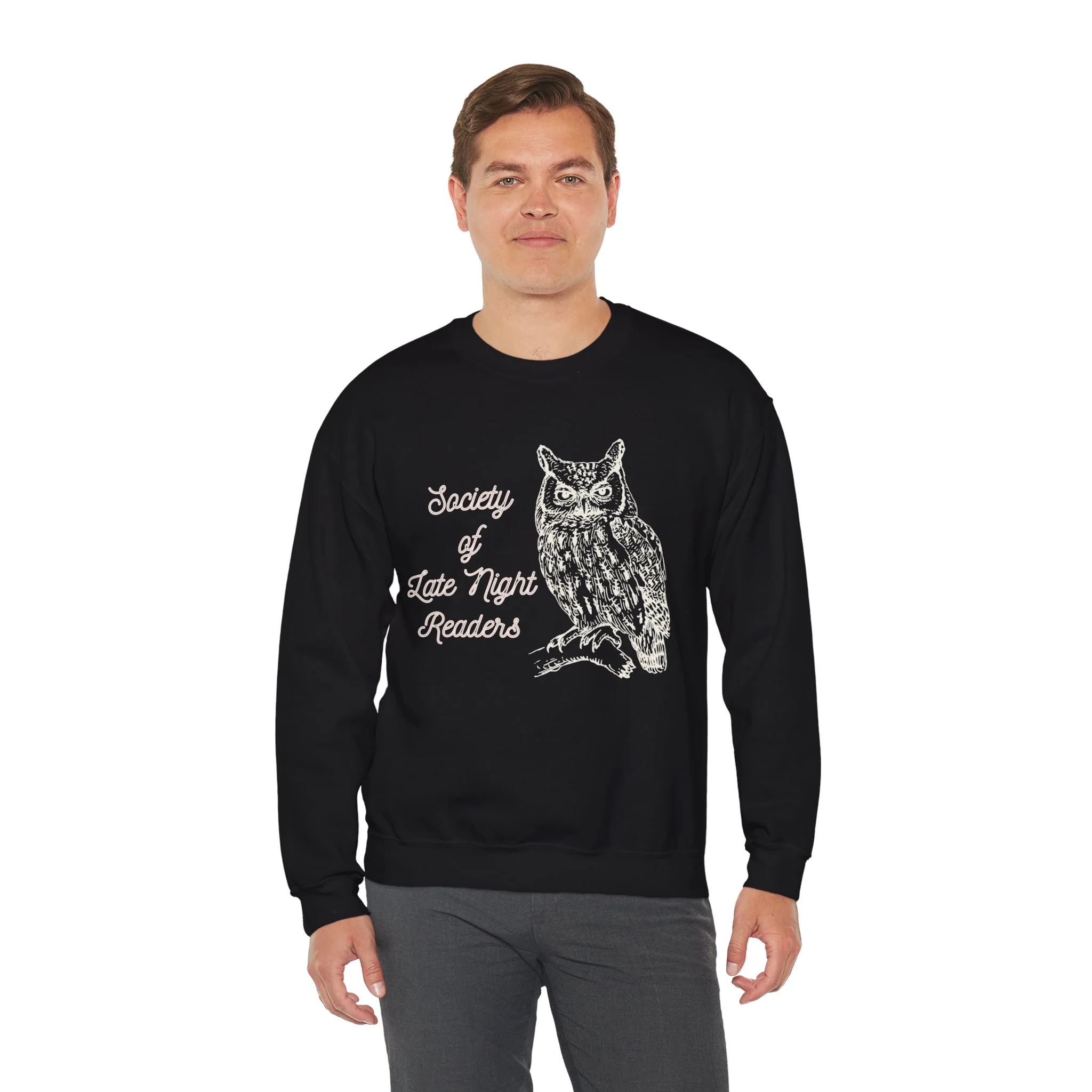 Society Of Late Night Readers Unisex Heavy Blend™ Crewneck Sweatshirt [SM-5XL] - Image 8
