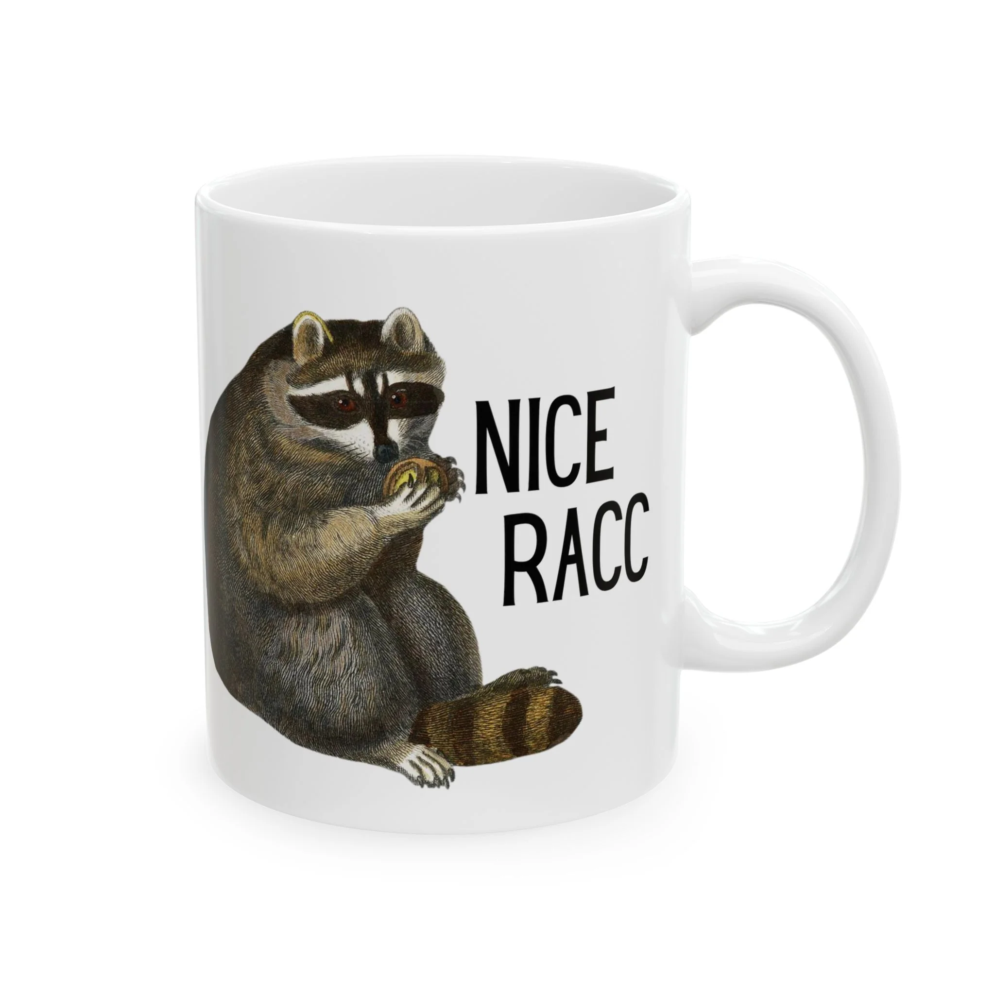 Nice Racc Ceramic Mug 11oz - Image 3