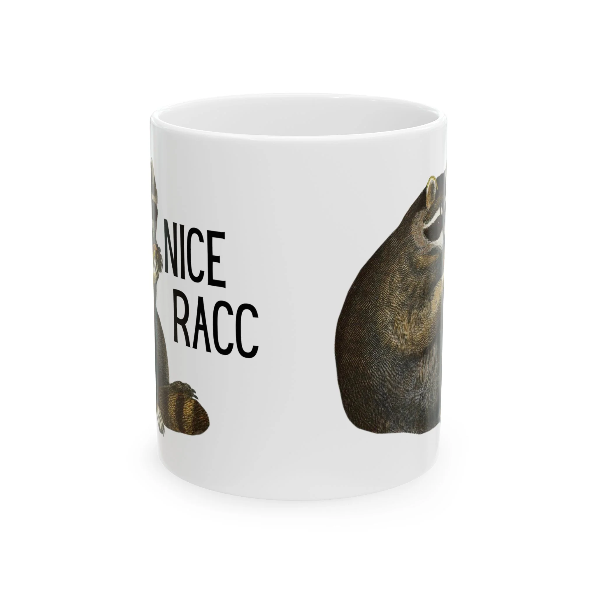 Nice Racc Ceramic Mug 11oz - Image 4