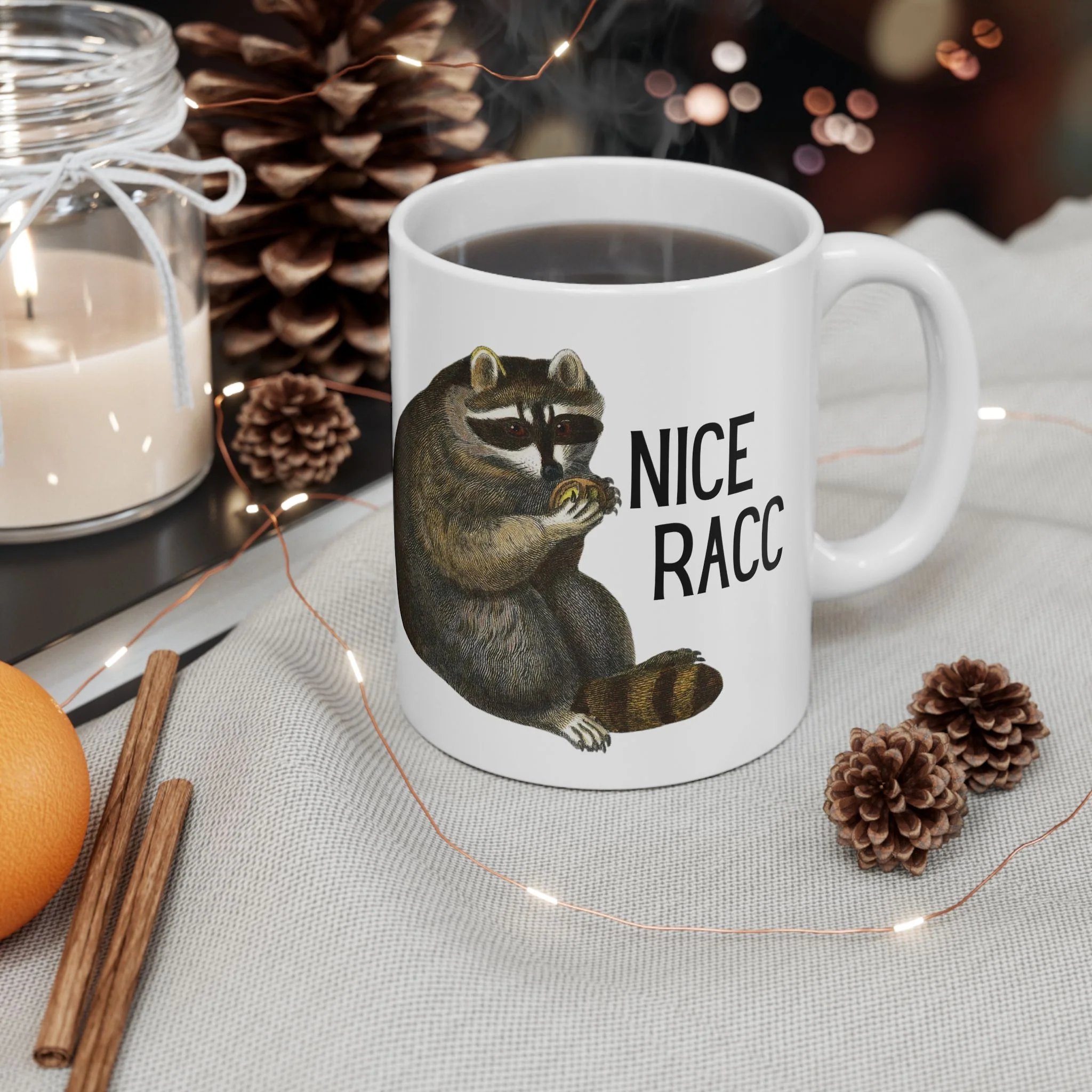 Nice Racc Ceramic Mug 11oz - Image 5