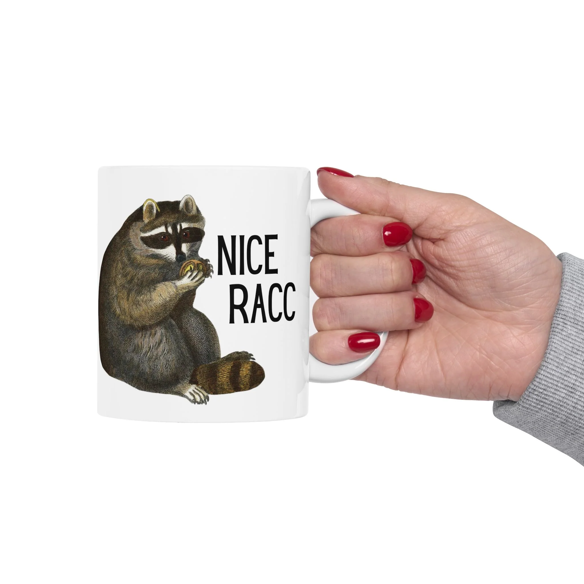Nice Racc Ceramic Mug 11oz - Image 8
