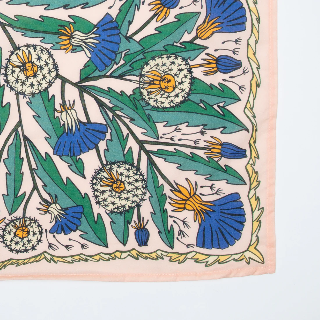 Dandy Bandana | Dandelions Flower Handmade in India | Premium Cotton Scarf | 22'' x 22'' - Image 3