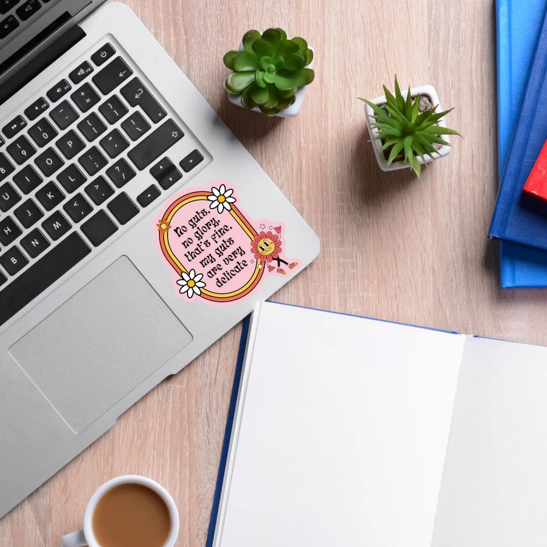 No Guts. No Glory. That's Fine Sticker | Vinyl Die Cut Decal - Image 4