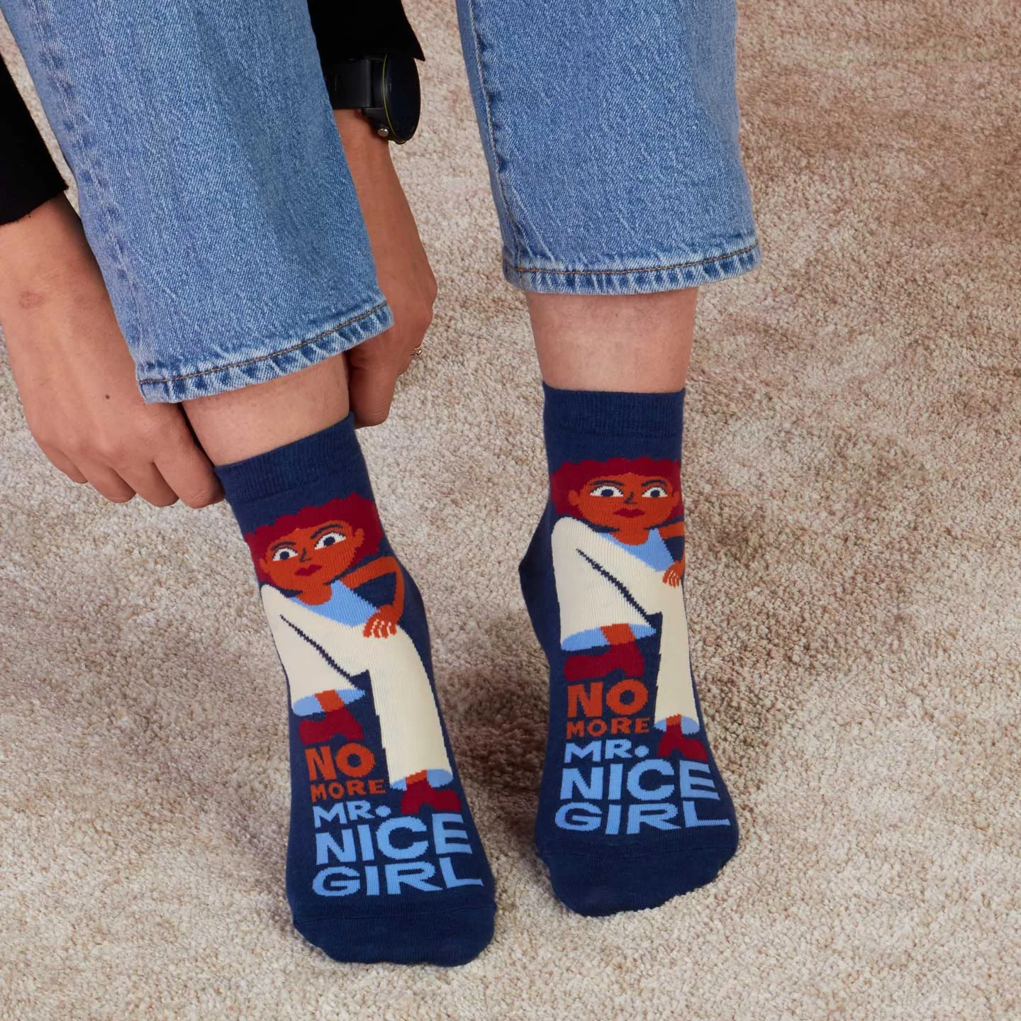 No More Mr. Nice Girl Women's Ankle Socks | BlueQ at GetBullish - Image 2