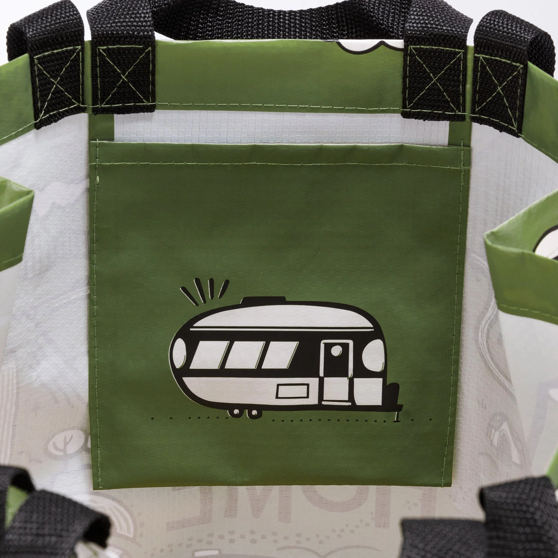 No Reason To Stay Home Market Tote Bag | Daily Shopping Storage Bag | 15.50" x 15.25" x 6" - Image 9