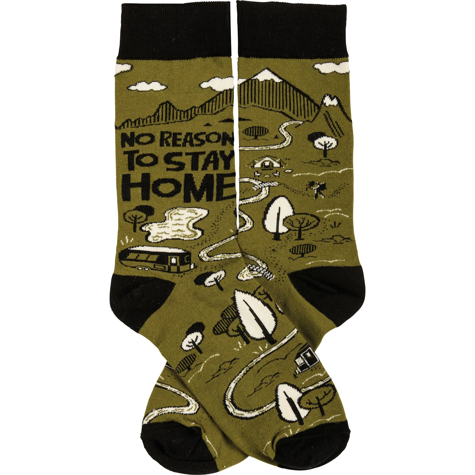 No Reason To Stay Home Socks | Funny Socks - Image 2