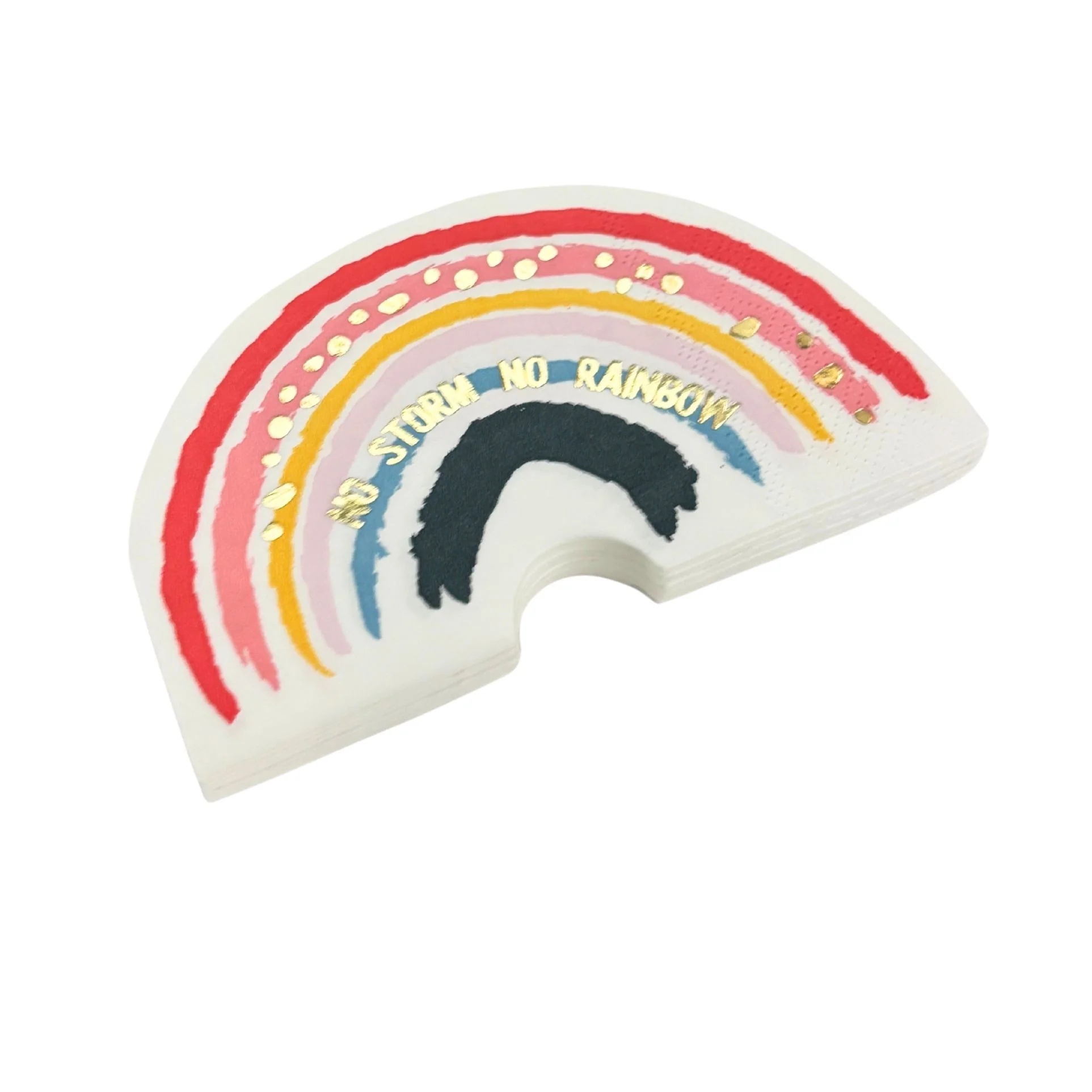 No Storm No Rainbow Die-Cut Party/Beverage/Cocktail Napkins - Image 7