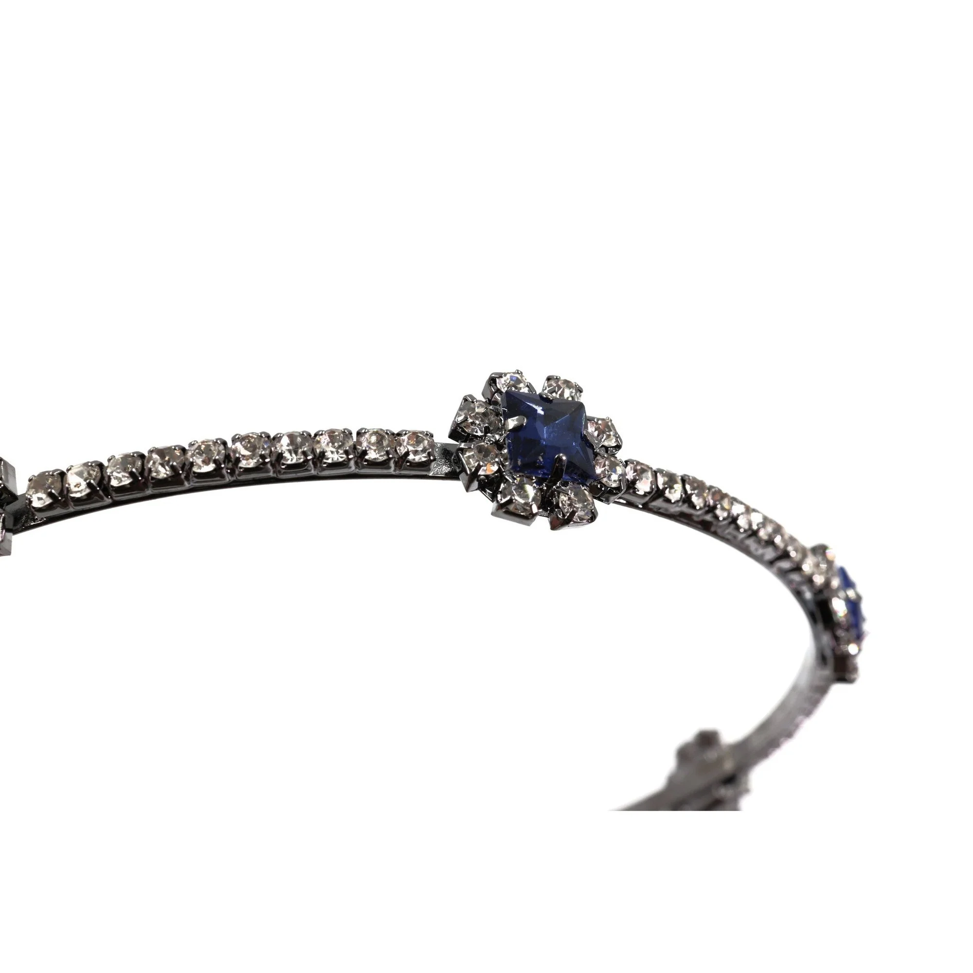 Royal Sapphire Tiara Crown in Blue and Silver | Royalty Crown Party or Bridal Hair Accessory - Image 4