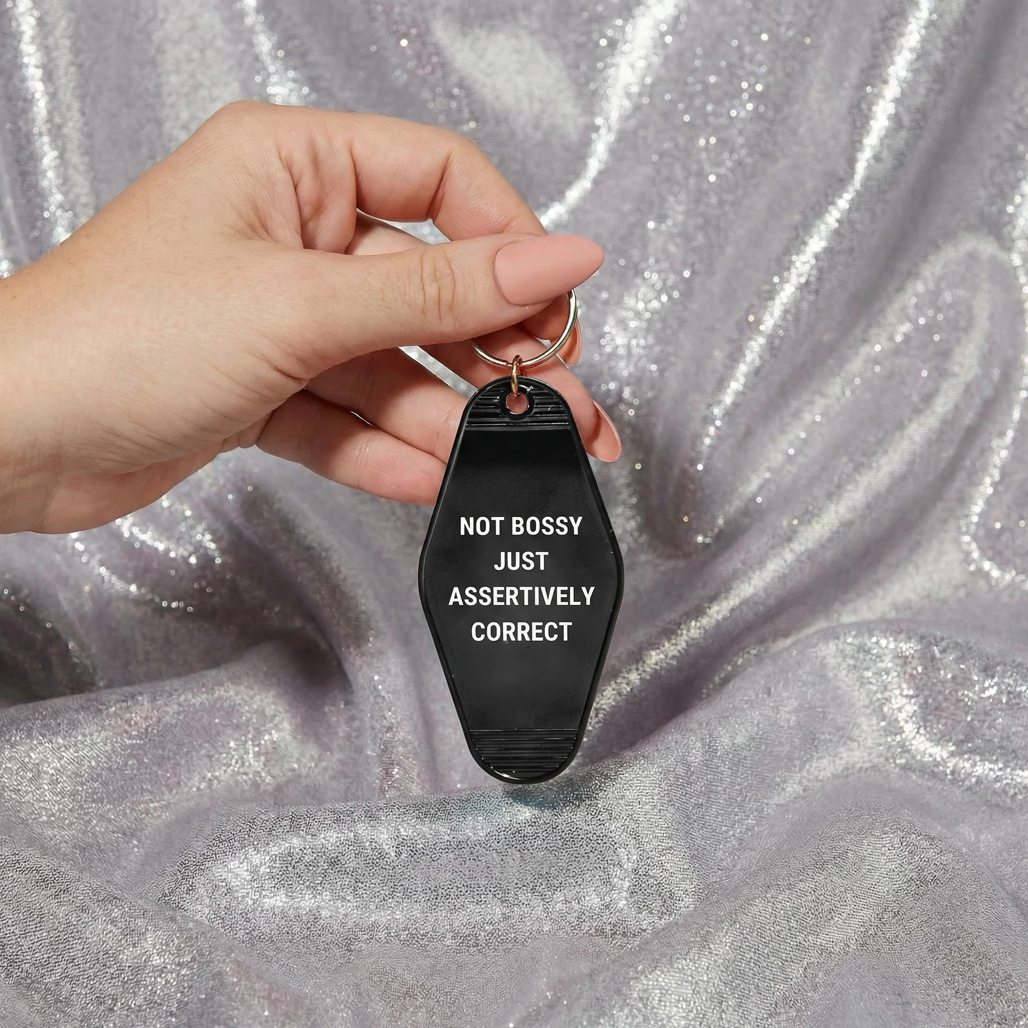 Not Bossy Just Assertively Correct Motel Keychain - Image 5