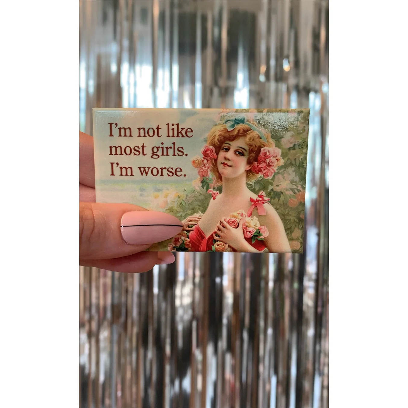 I'm Not Like Most Girls Rectangular Fridge Magnet | 3" x 2" - Image 2
