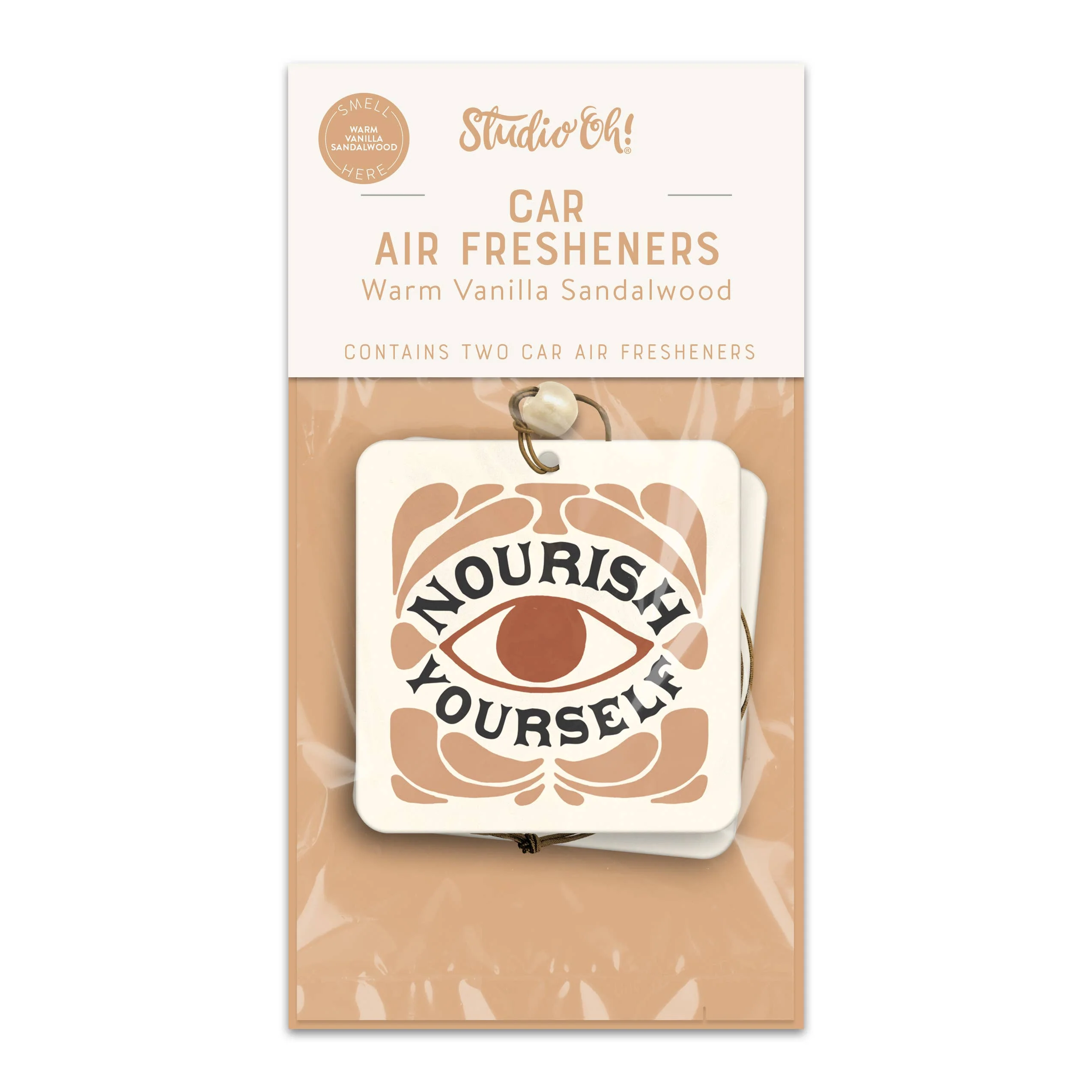 Set of 2 Nourish Yourself Car Air Freshener Warm Vanilla Sandalwood Scent | Car Scent Diffuser Deodorizer - Image 3