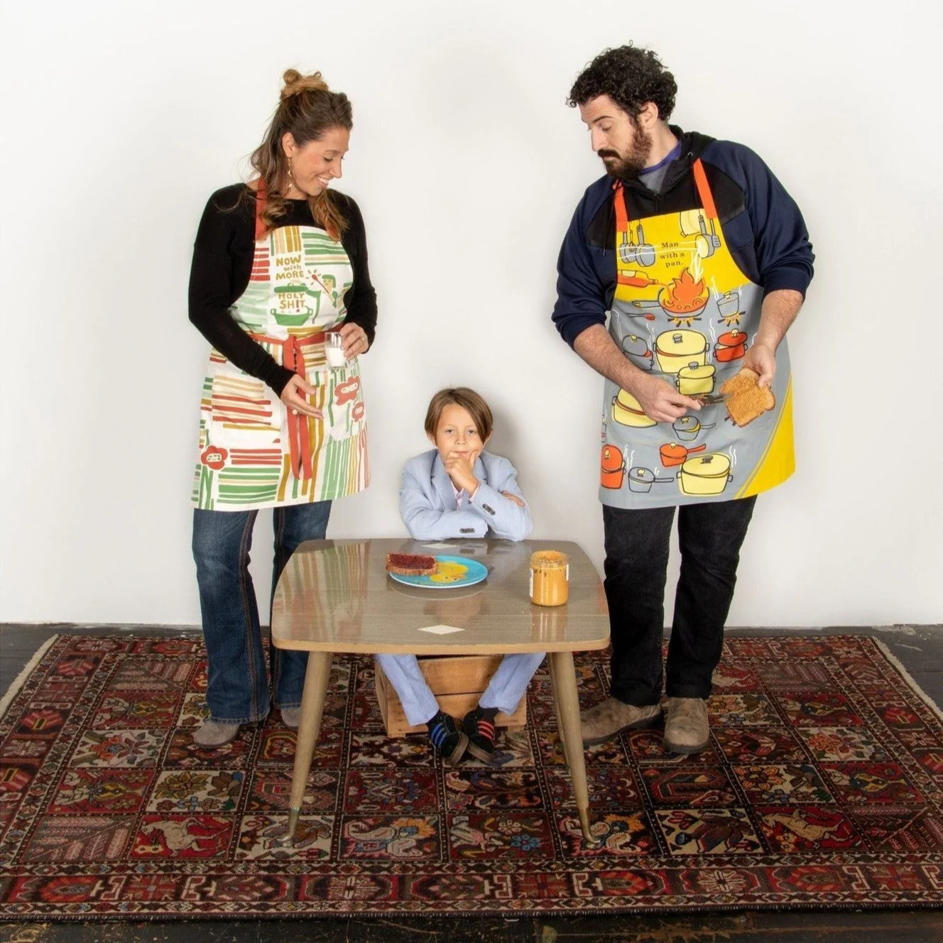 Now With More Holy Shit Funny Cooking and BBQ Apron Unisex 2 Pockets Adjustable Strap 100% Cotton | BlueQ at GetBullish - Image 5