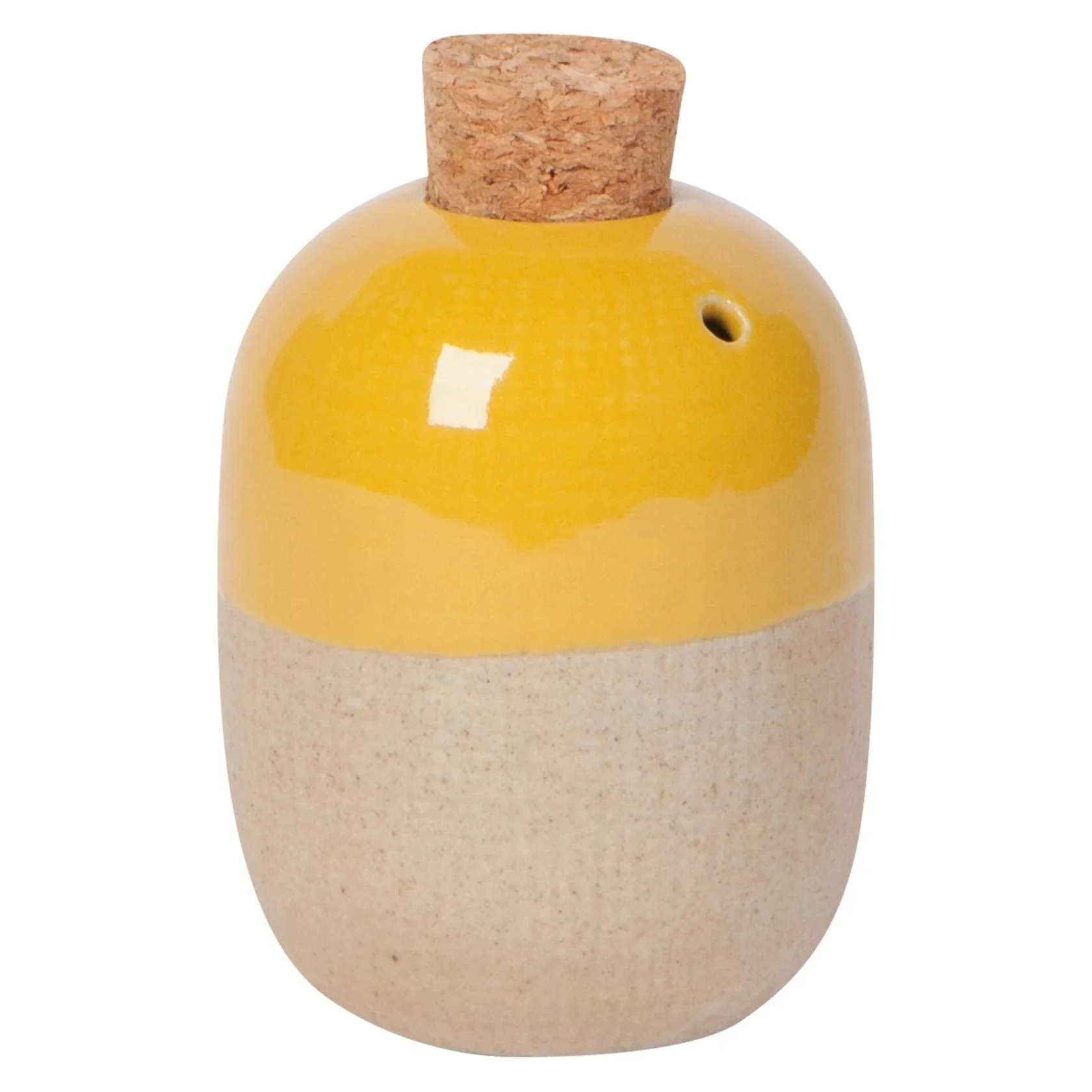 Ochre Solar Salt & Pepper Shakers Set | Stoneware Seasoning Dispensers Condiments Container - Image 4