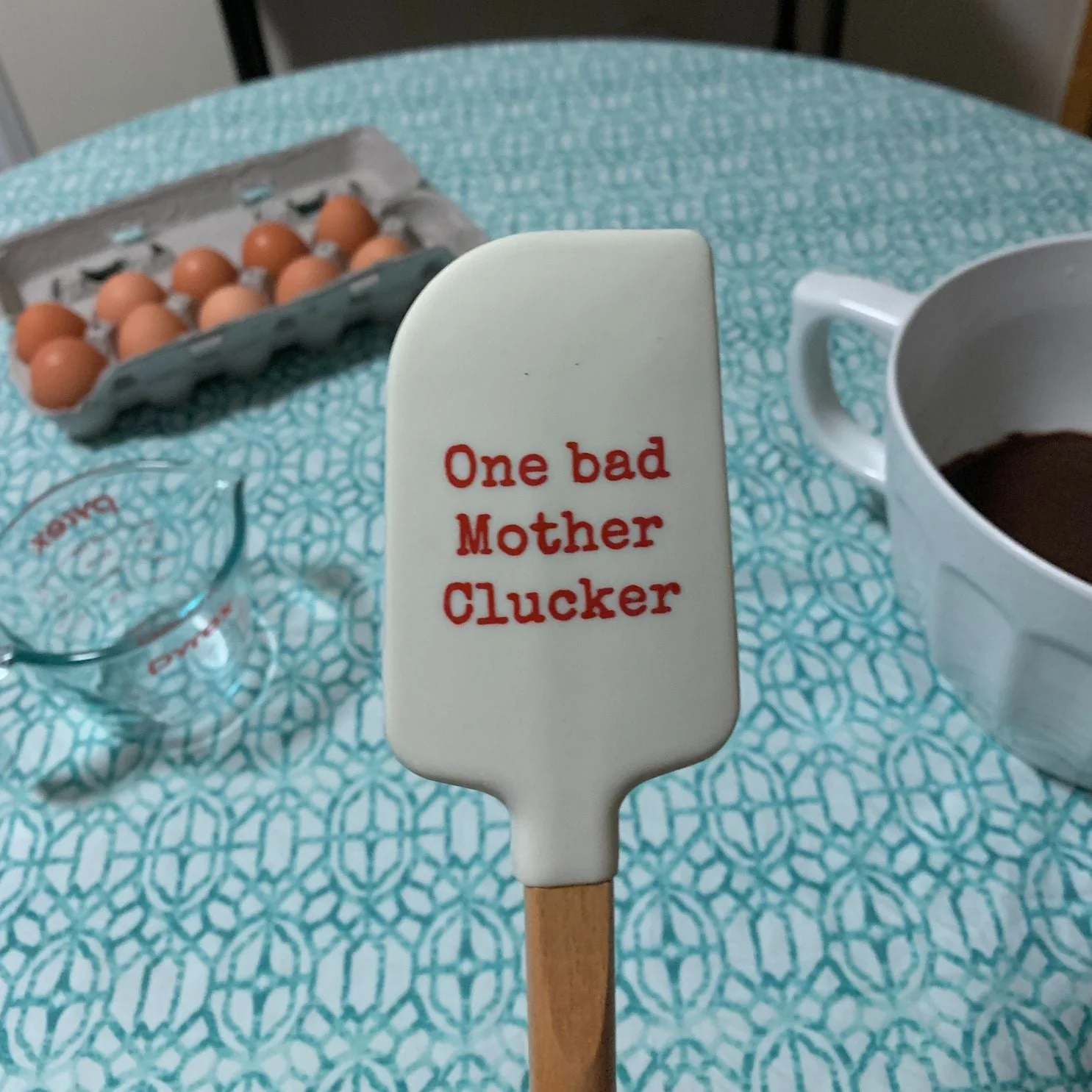One Bad Mother Clucker Spatula With A Wooden Handle - Image 4